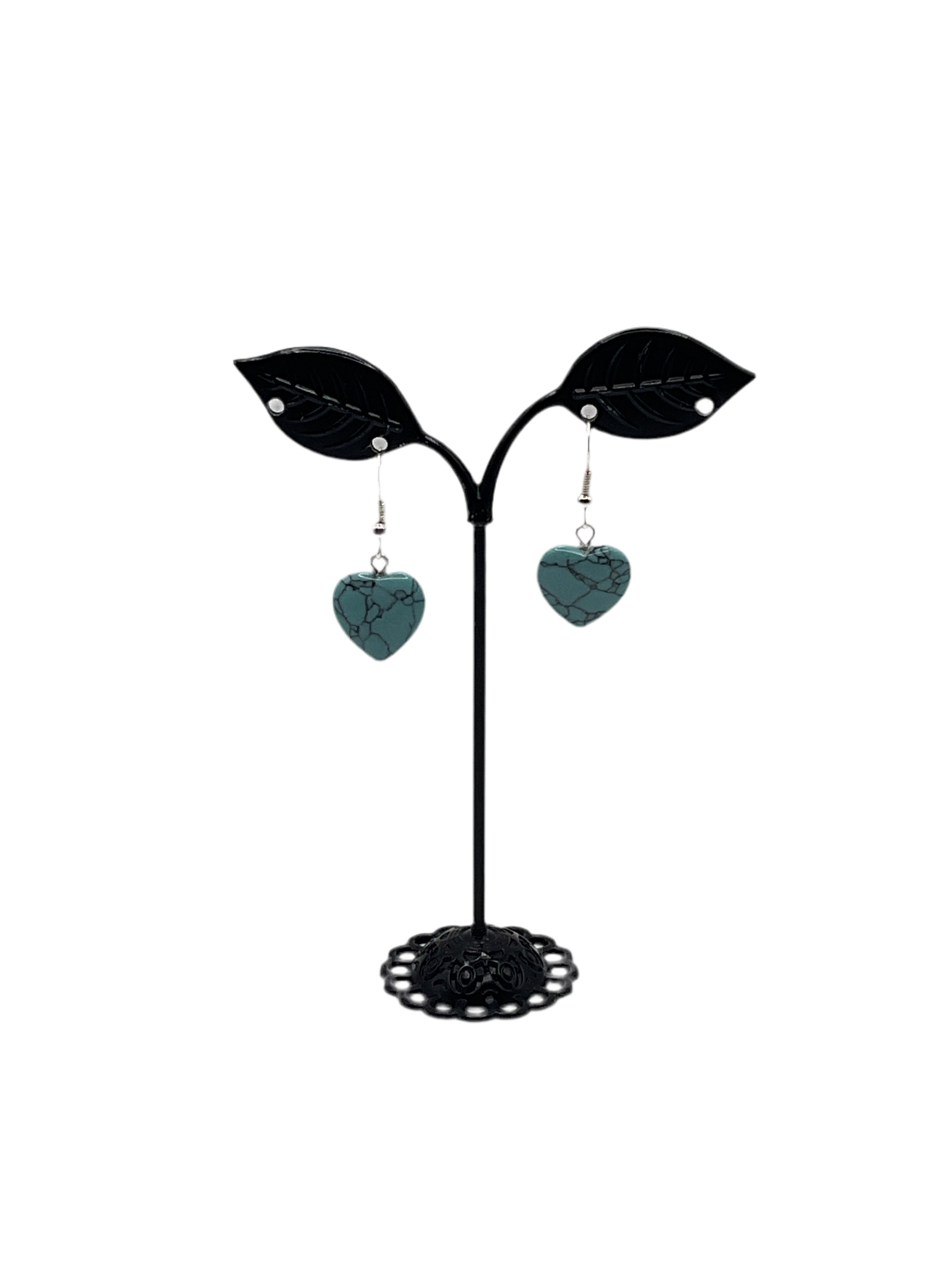 Turquoise heart earrings