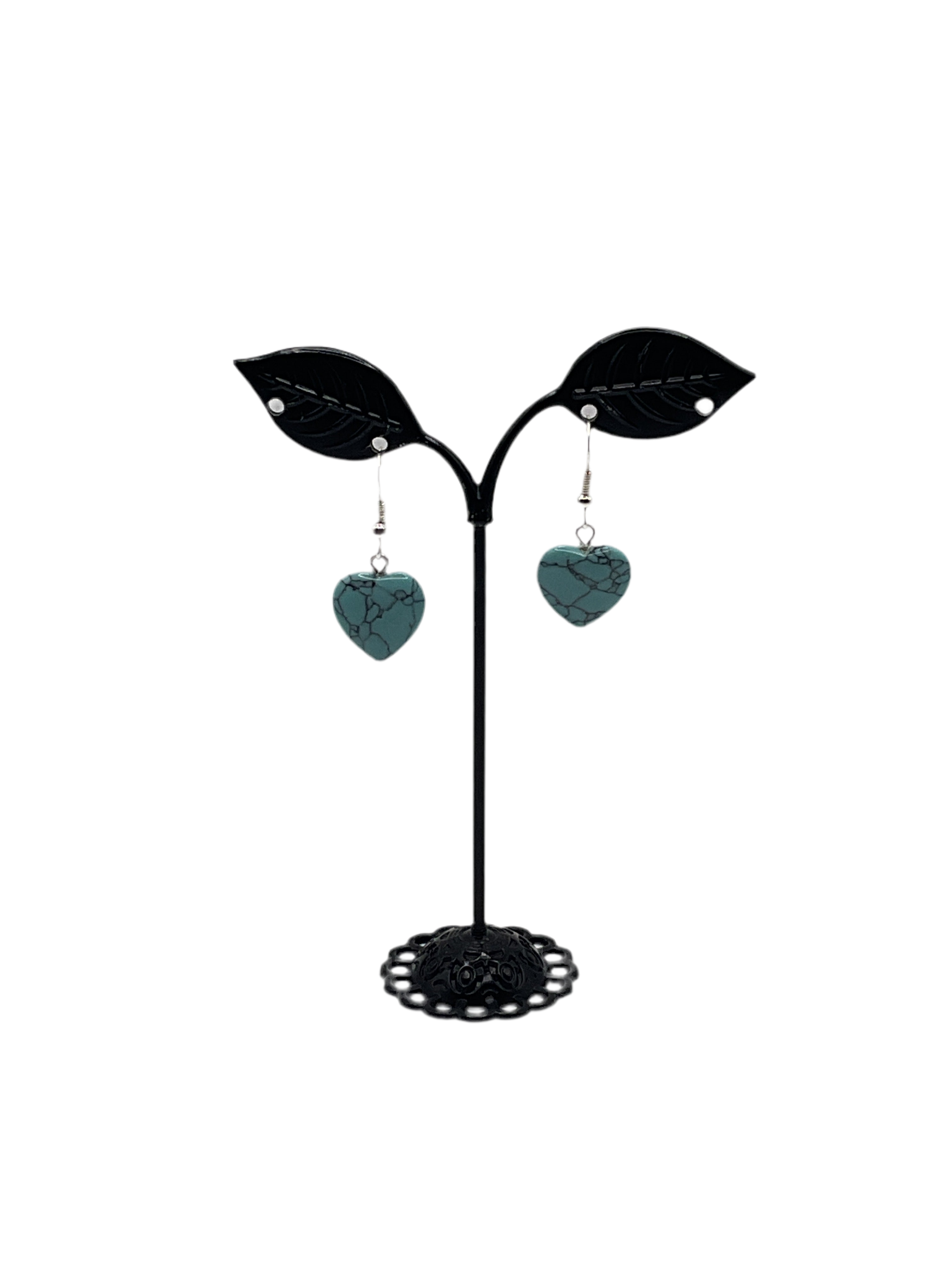 Turquoise heart earrings