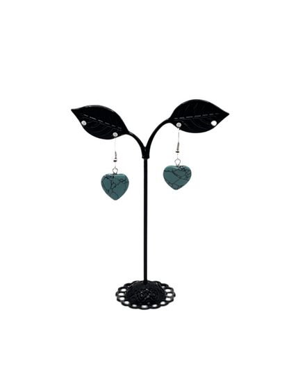 Turquoise heart earrings