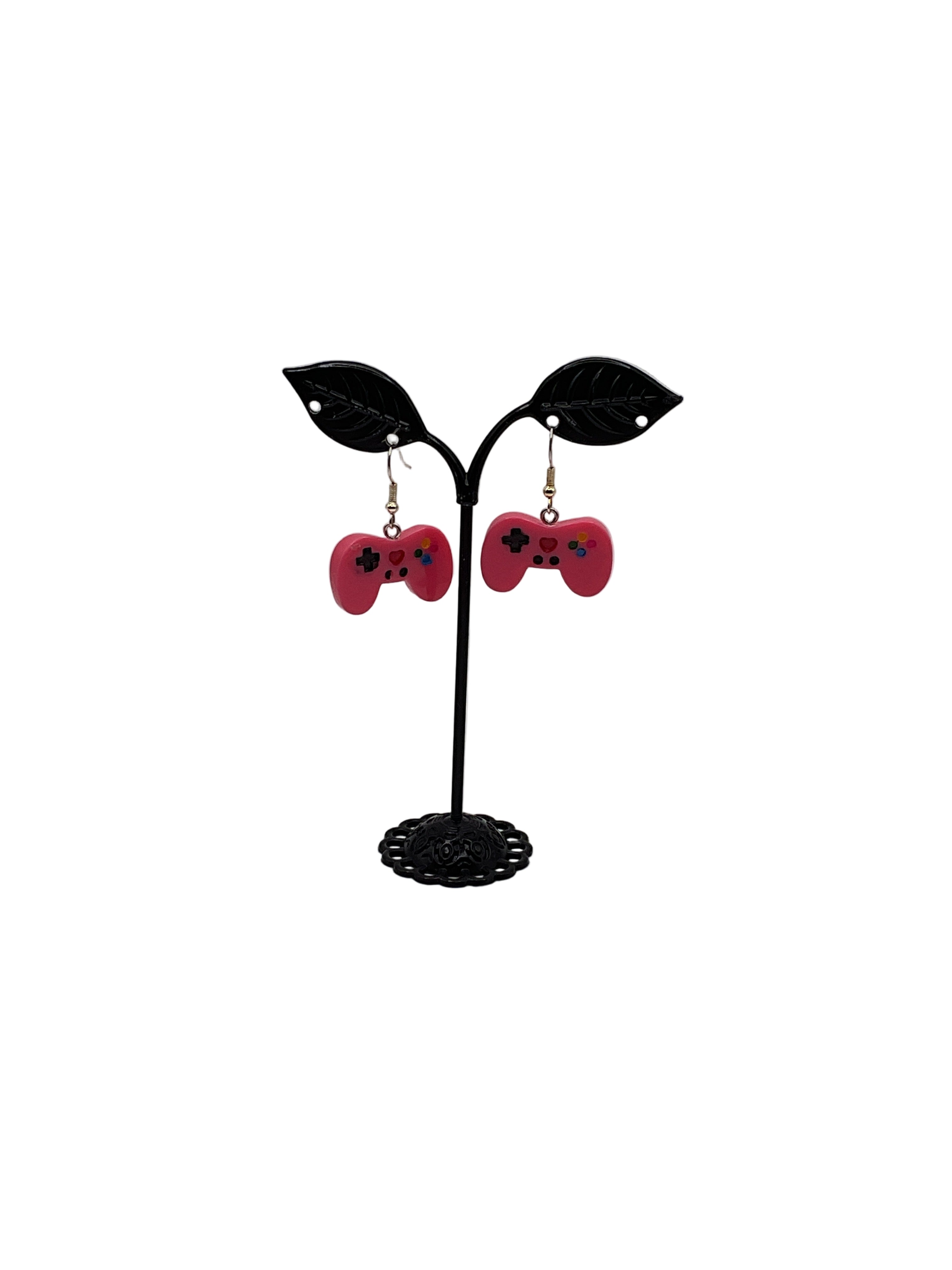 Pink Gaming Controller Earrings