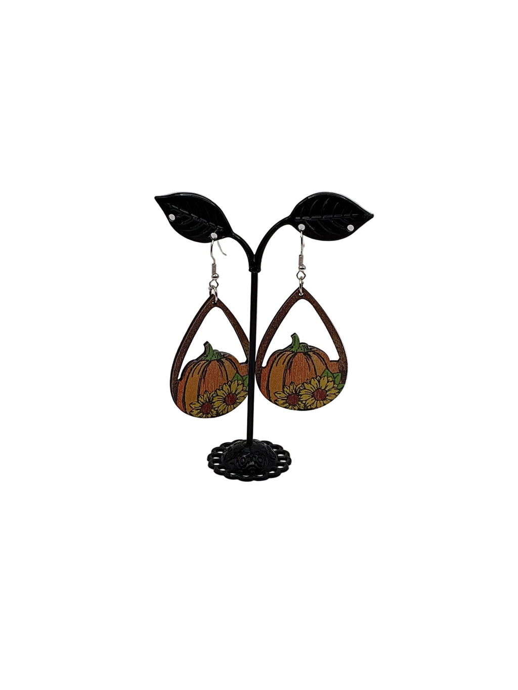 Fall pumpkin earrings