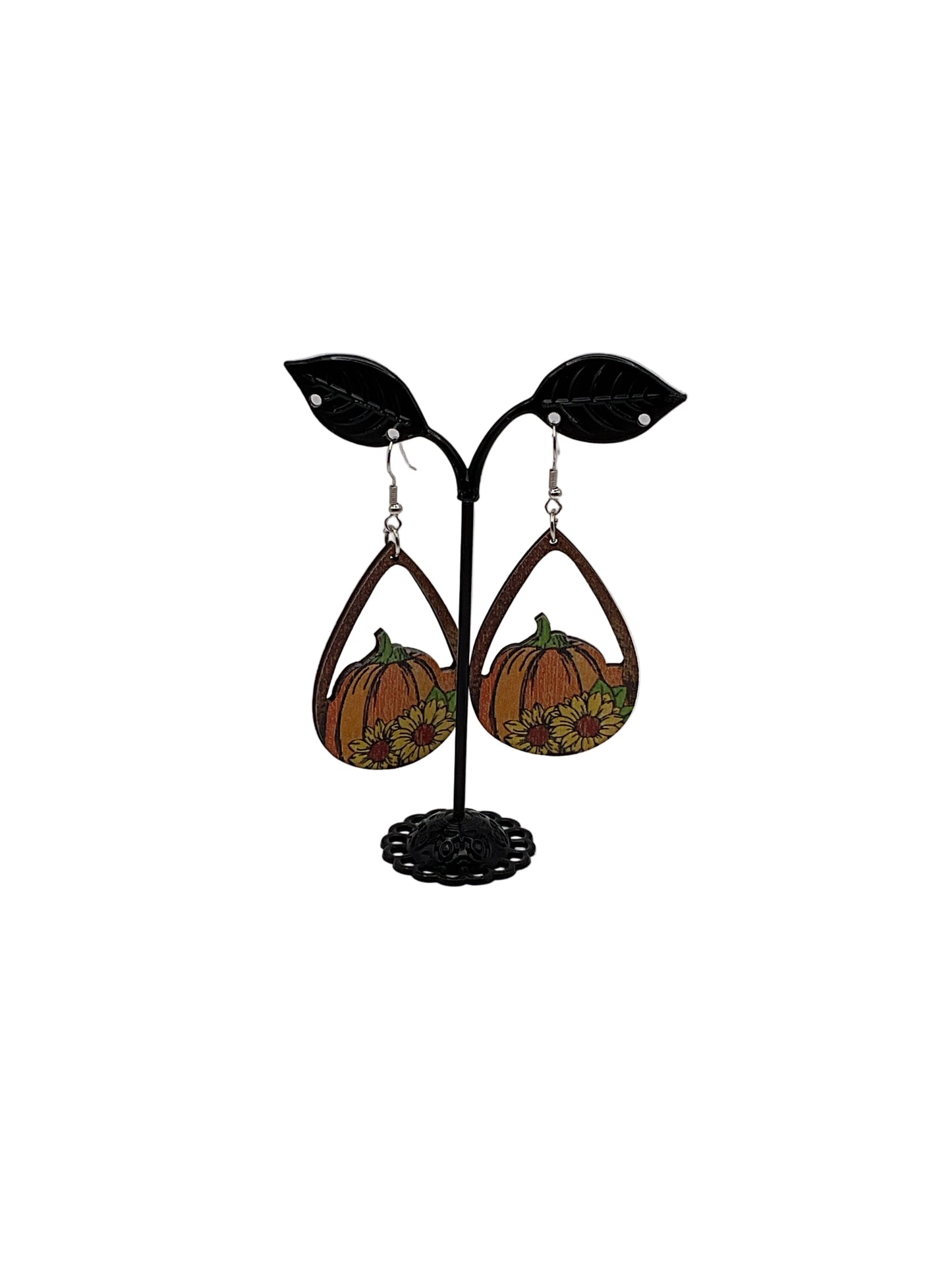 Fall pumpkin earrings