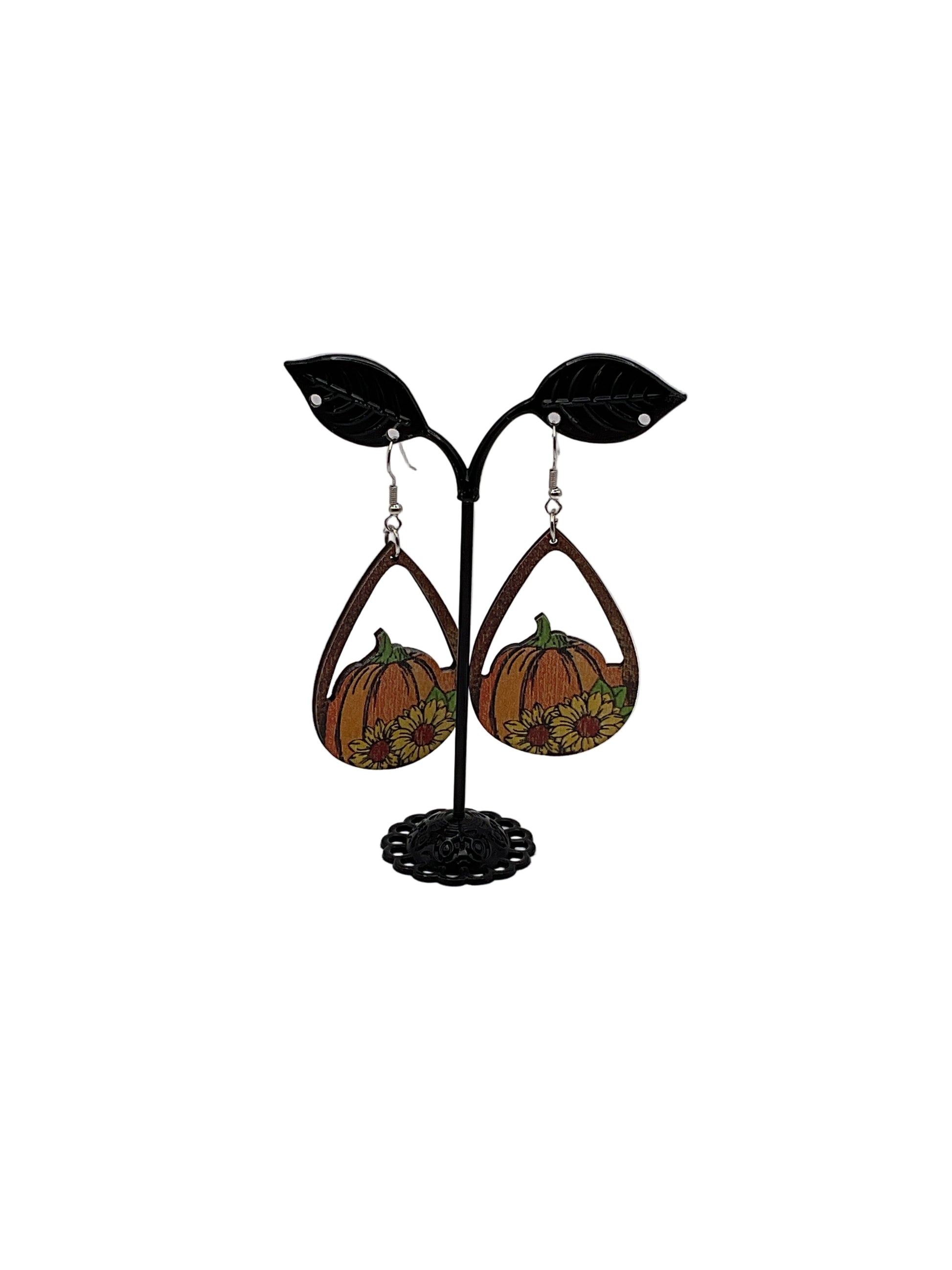 Fall pumpkin earrings