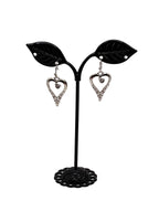 Silver heart earrings