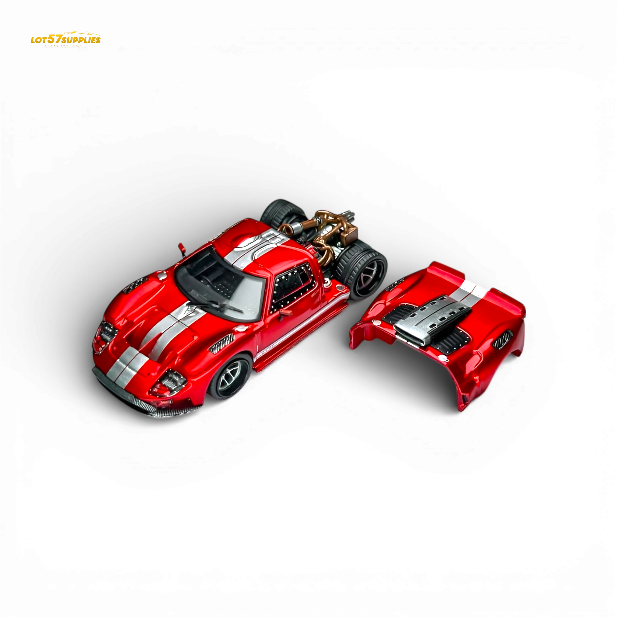 (Pre-Order) Rhino Model RM Ford GT40 - Transparent Red 1:64