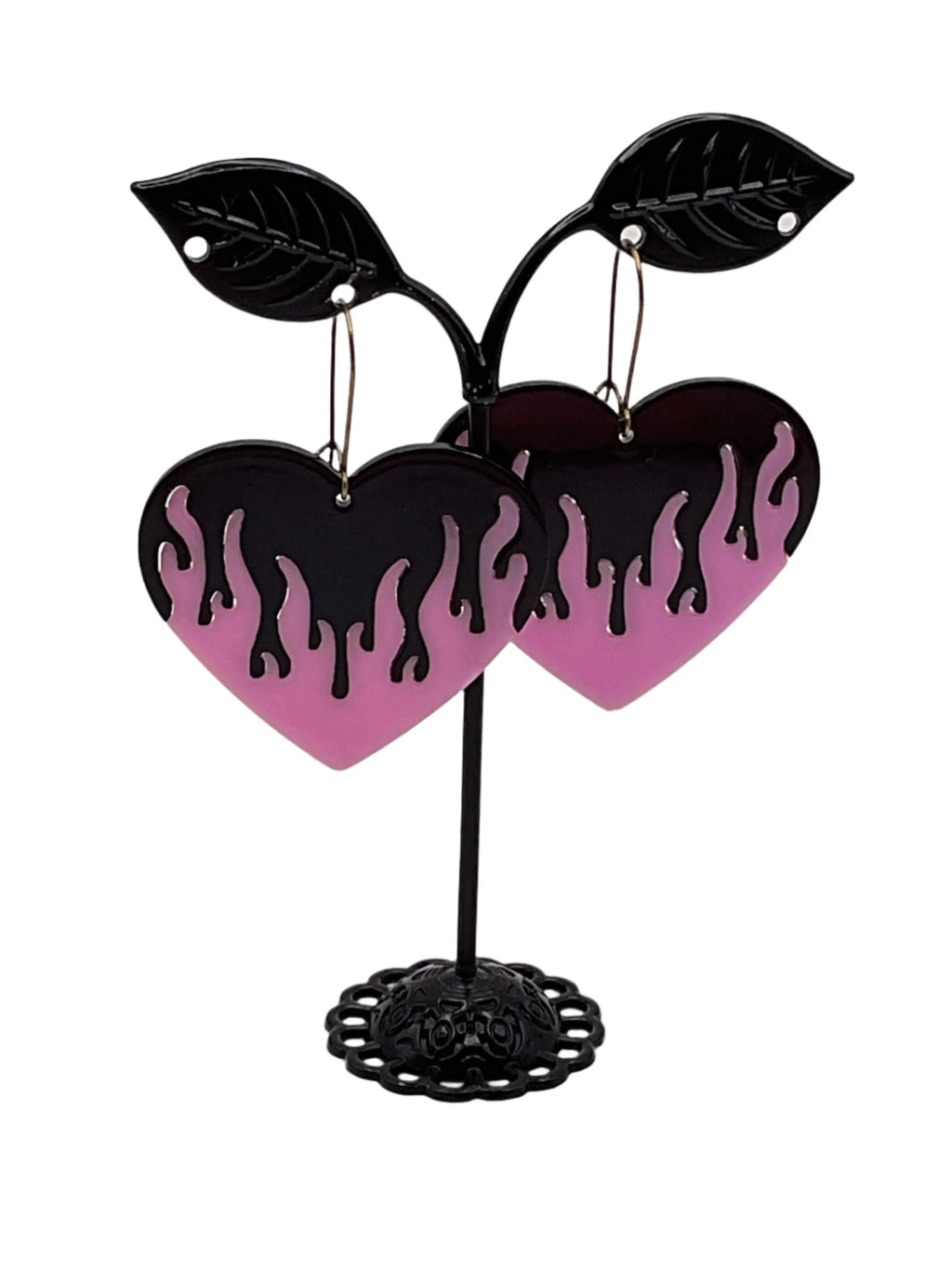 Flaming Heart Earrings