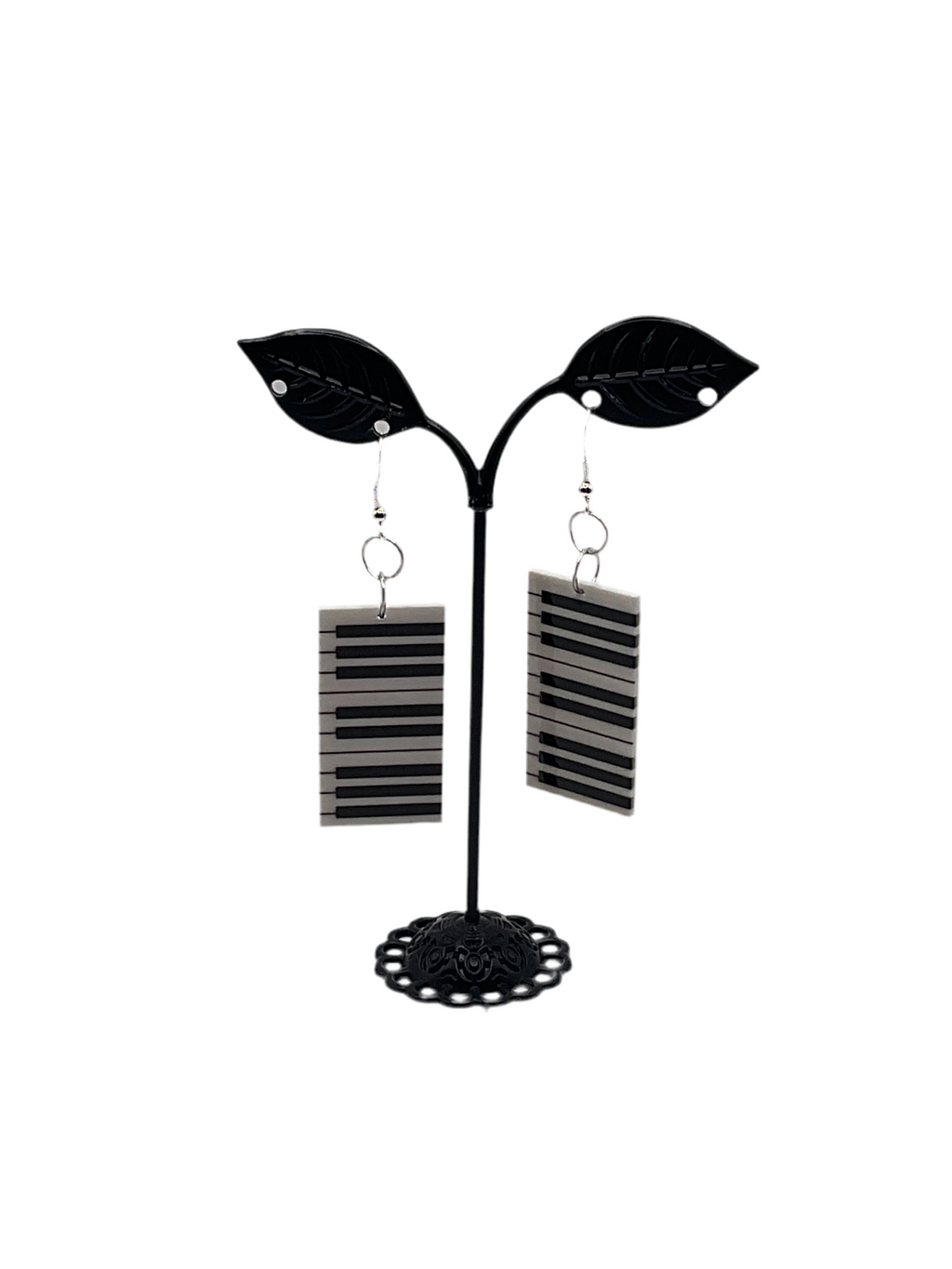 Piano key earrings