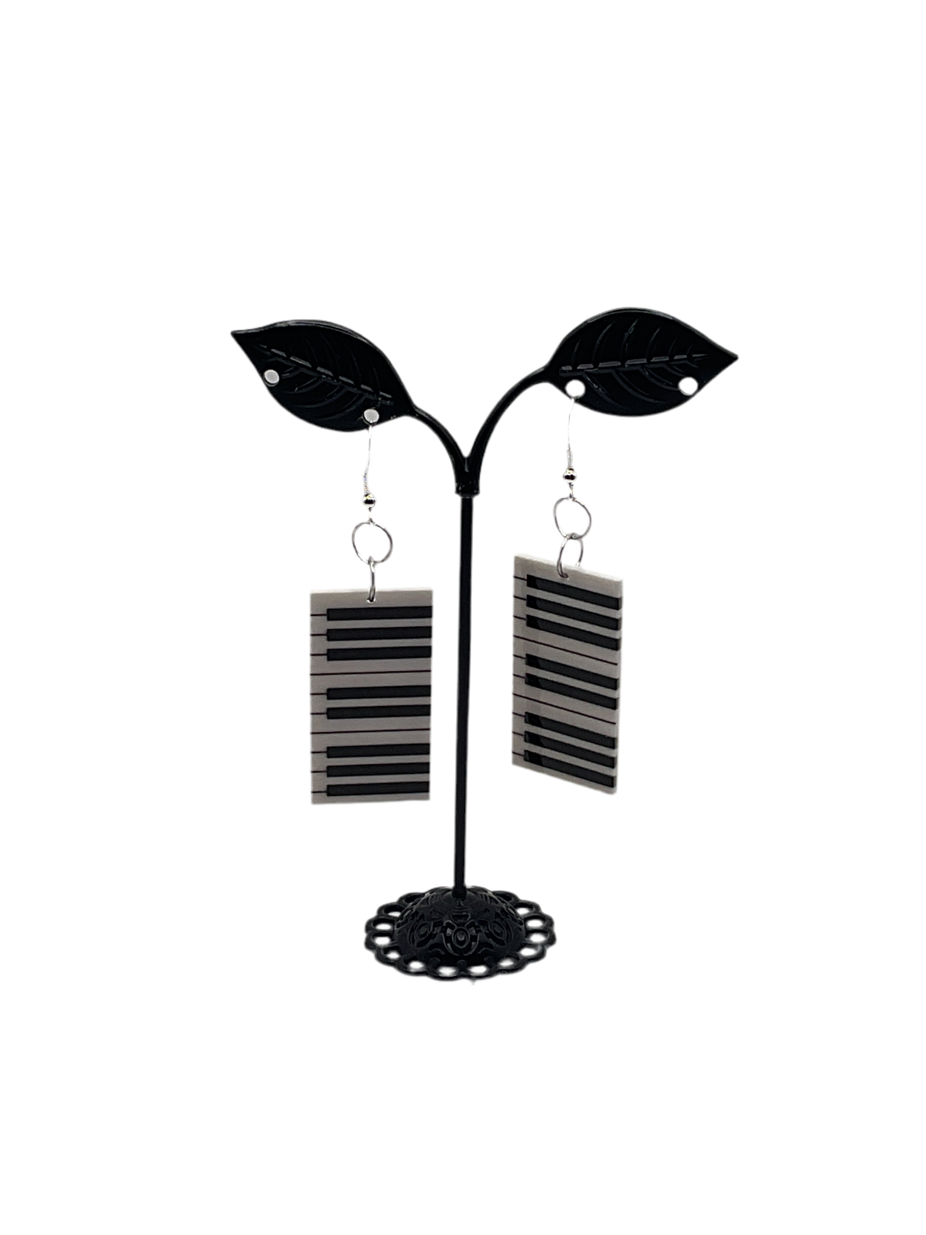 Piano key earrings
