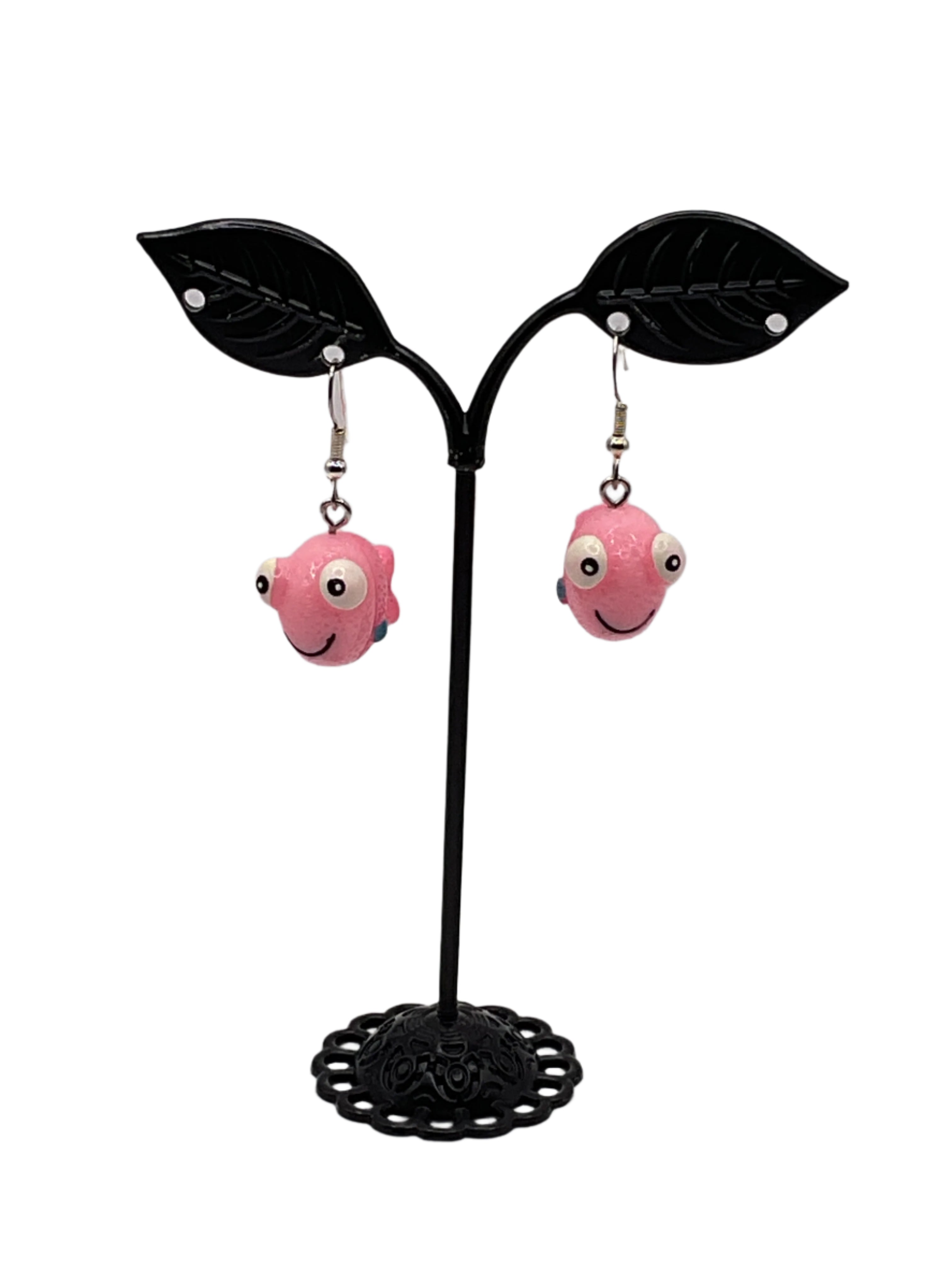 Pink Fish earrings