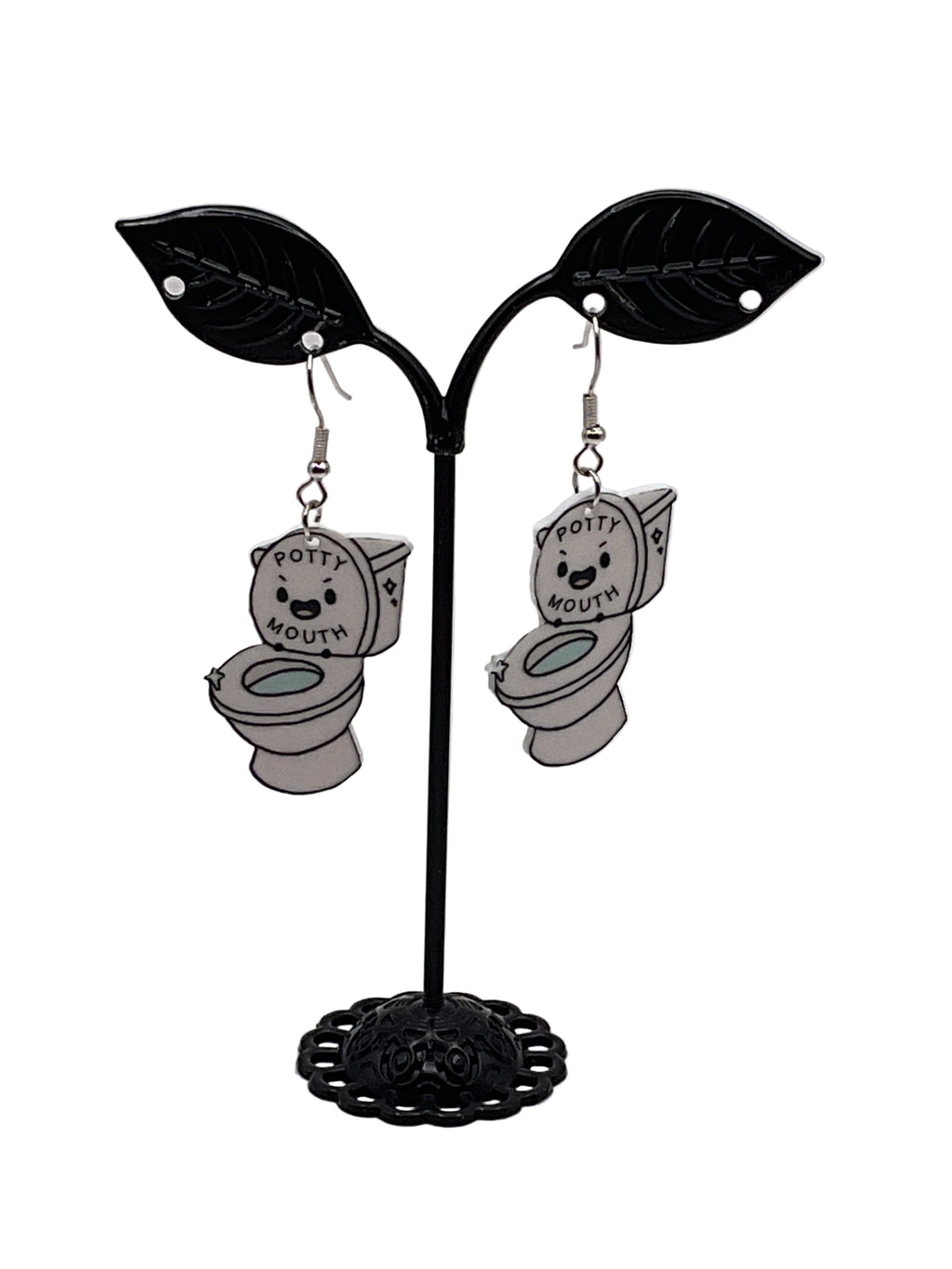 Potty mouth earrings