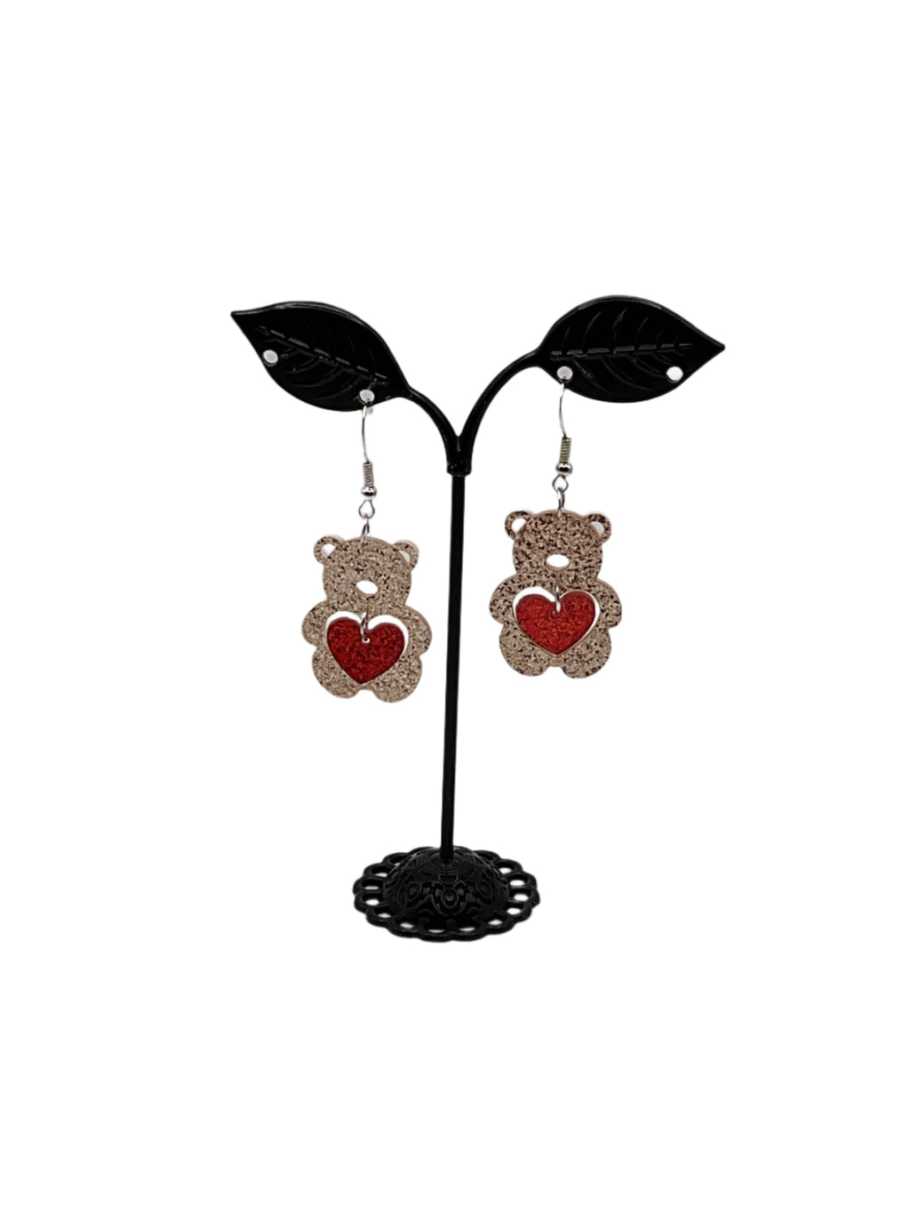 Teddy bear earrings