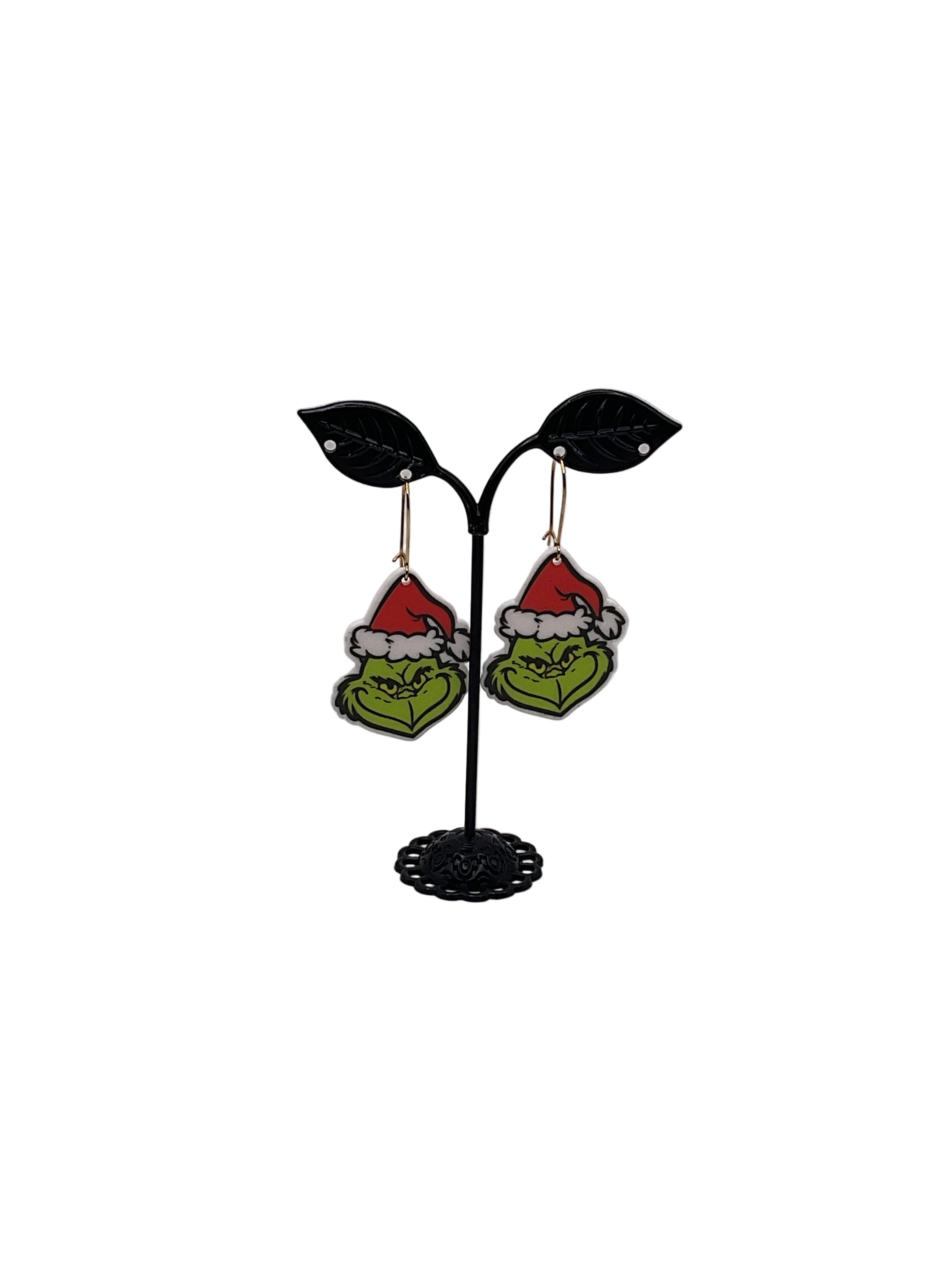 Grinch Head Earrings