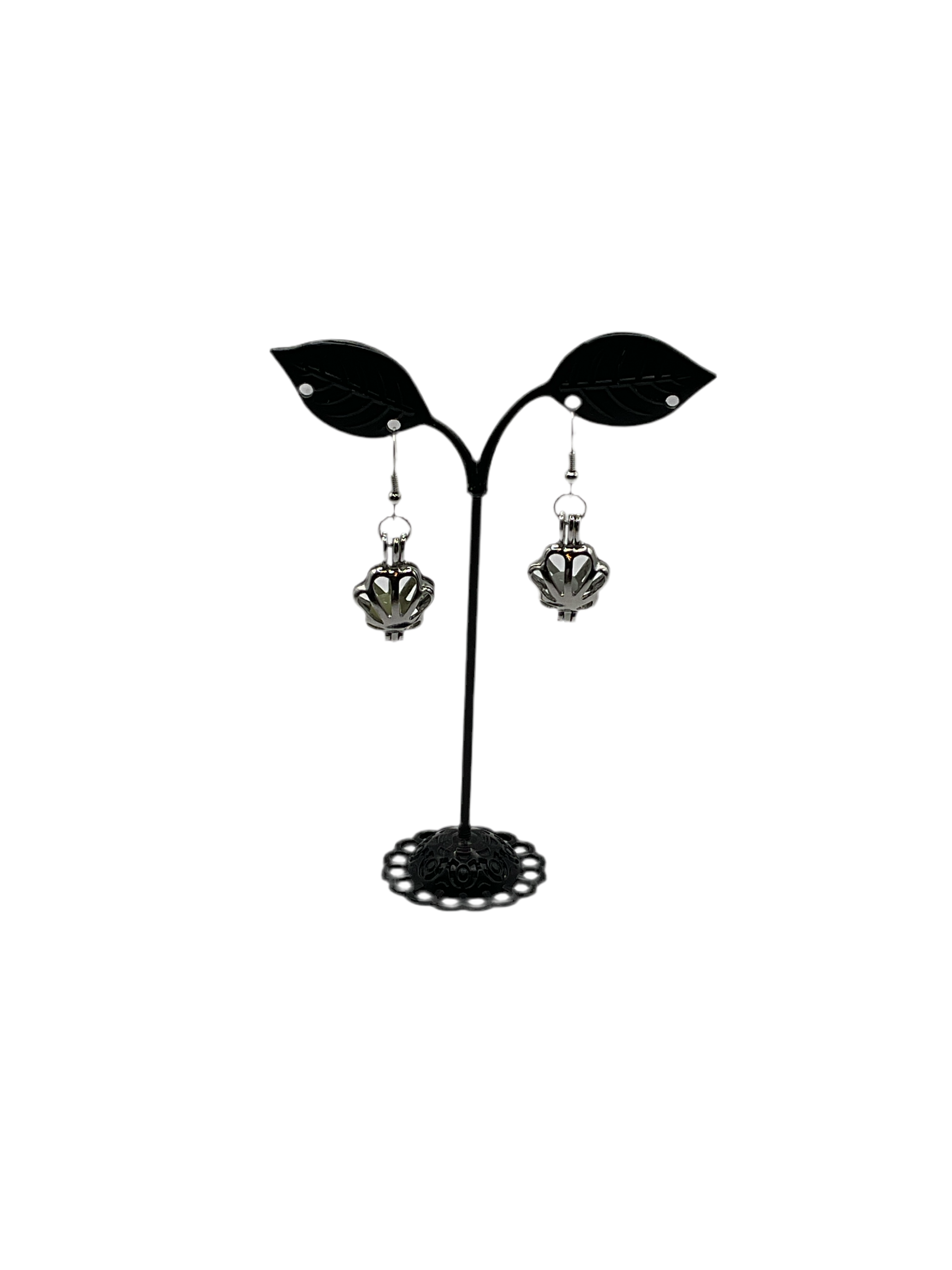 Glow in the dark sea shell earrings