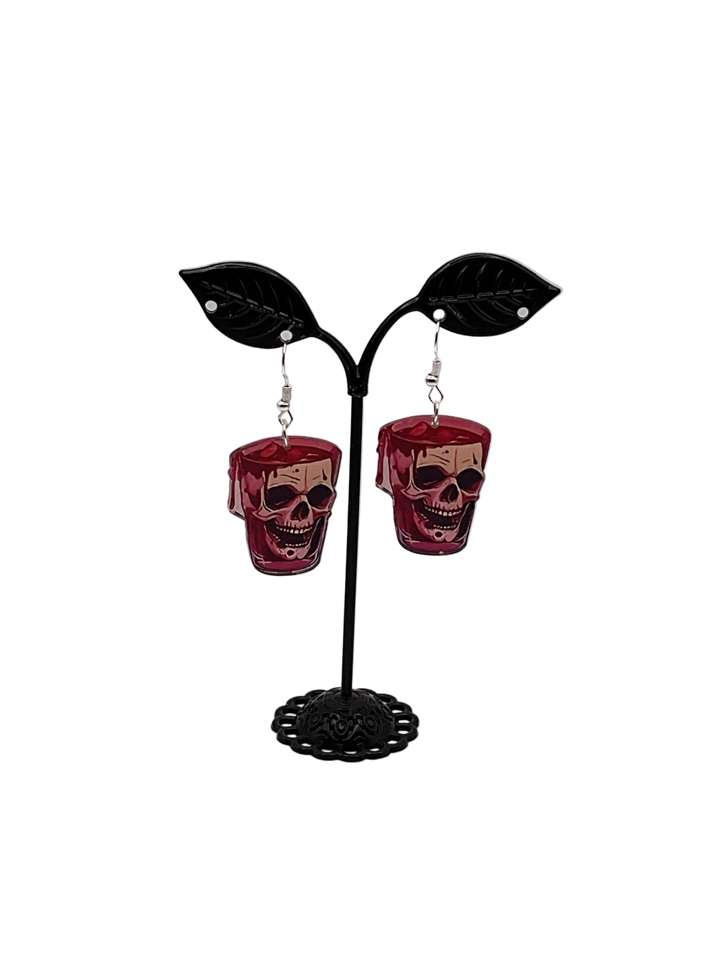Drink skull earring