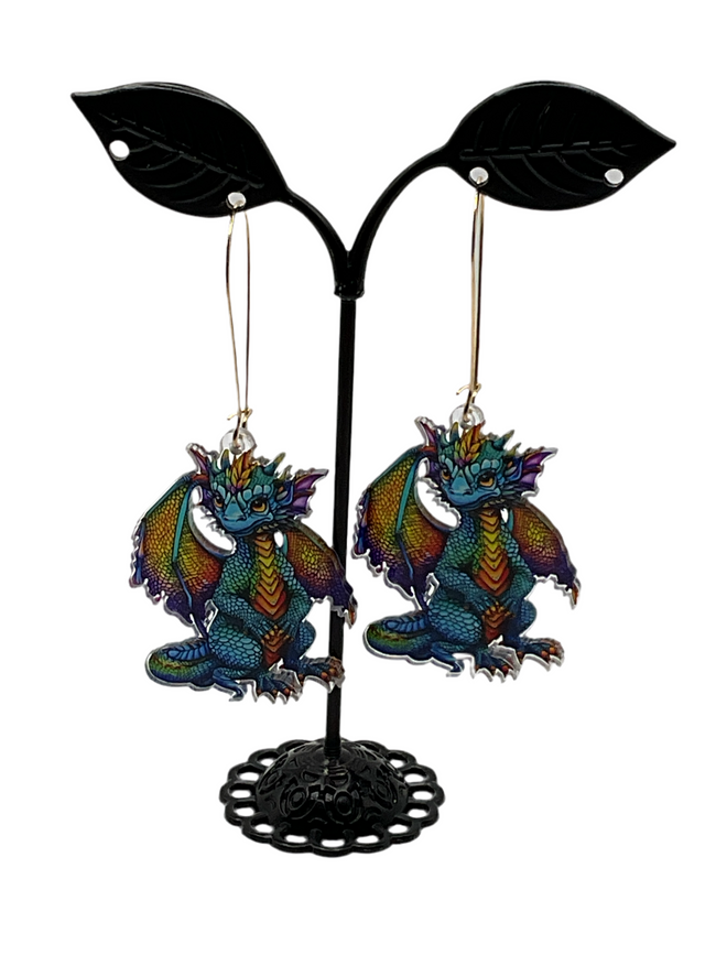 Baby Dragon Earrings Hover Image