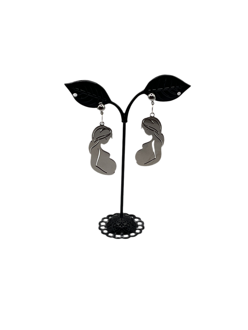 Pregnant lady silhouette Earrings