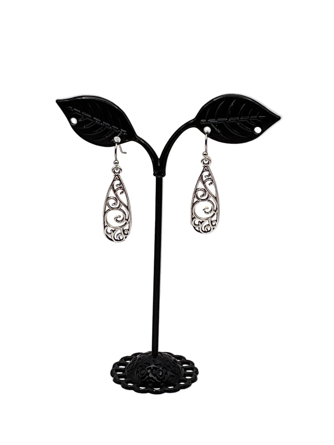 Silver filigree earrings Hover Image