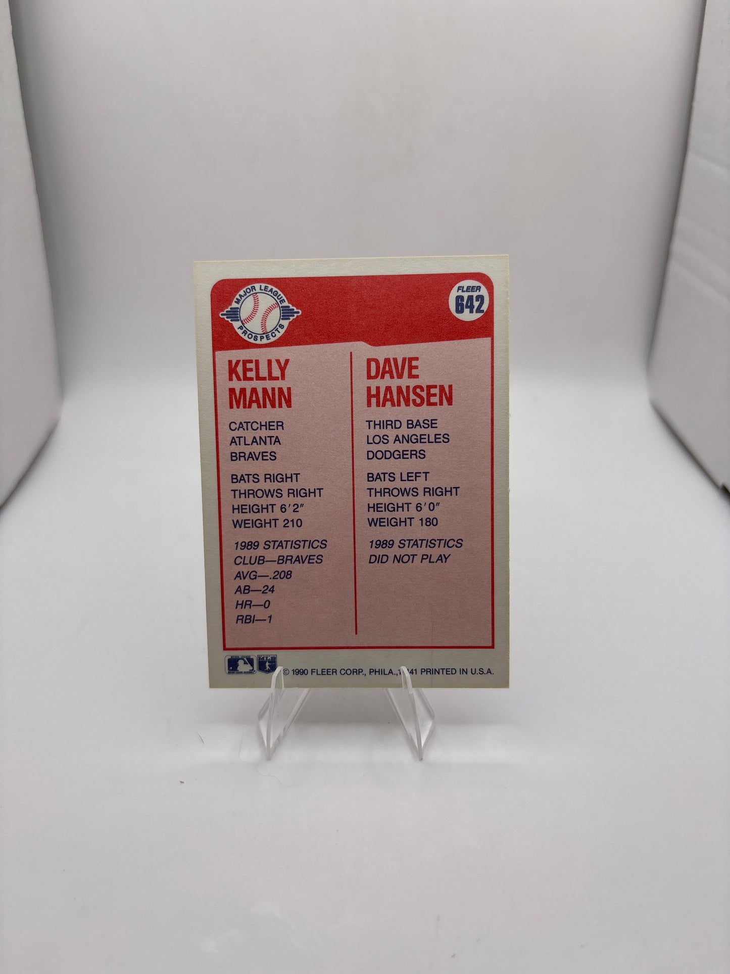 Fleer Kelly Mann Dave Hansen