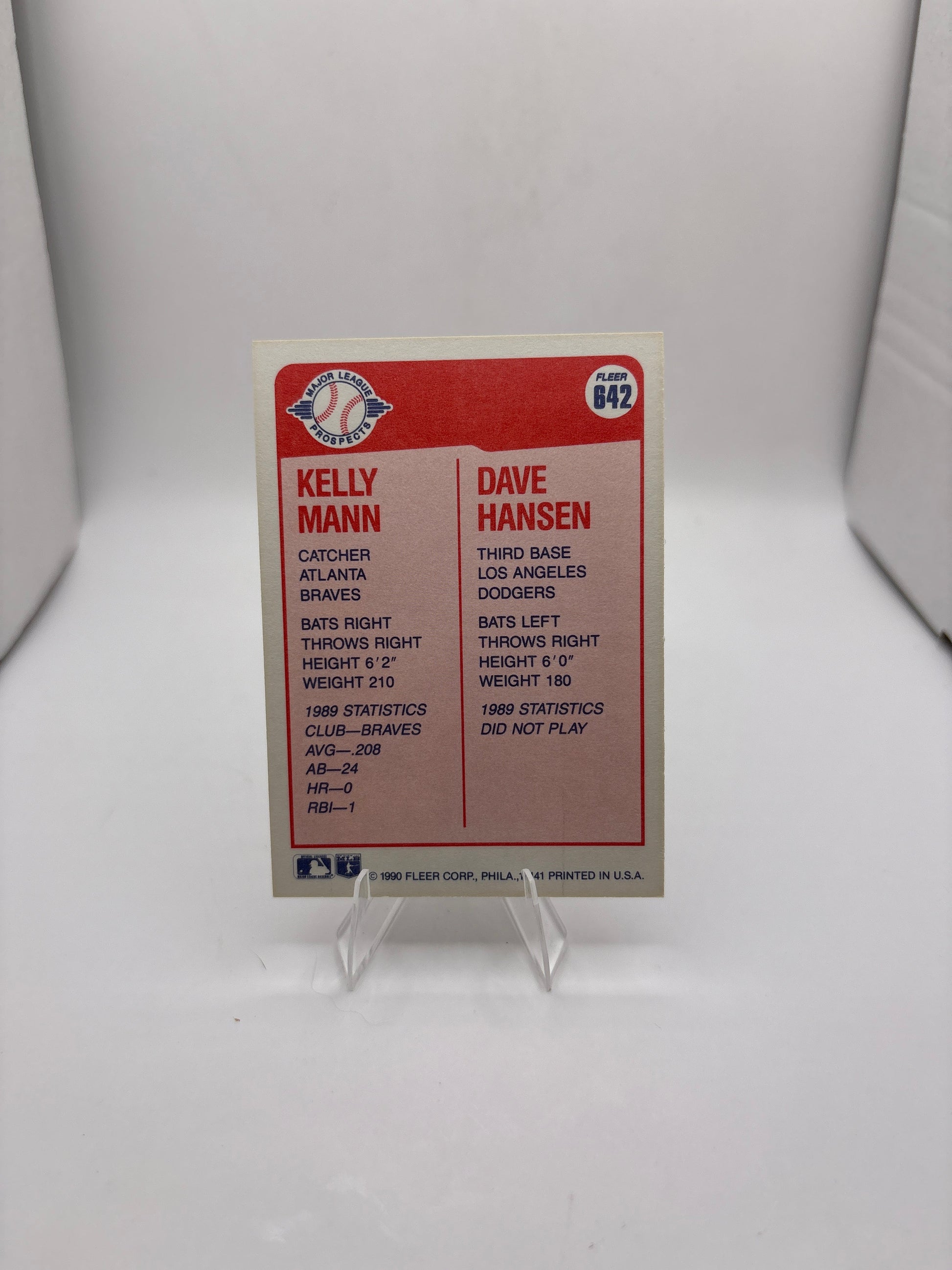 Fleer Kelly Mann Dave Hansen