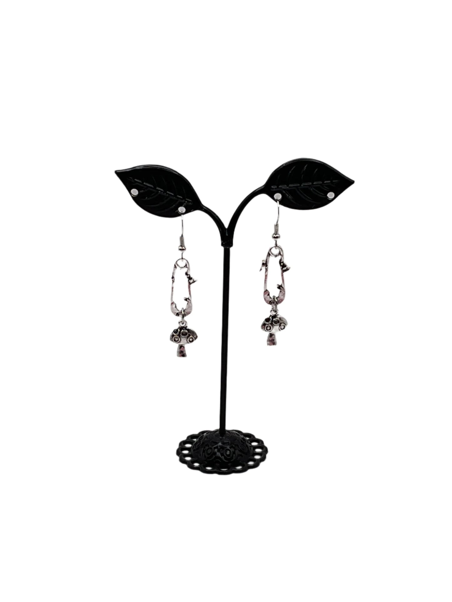 Baby Pin with Mushroom Earrings