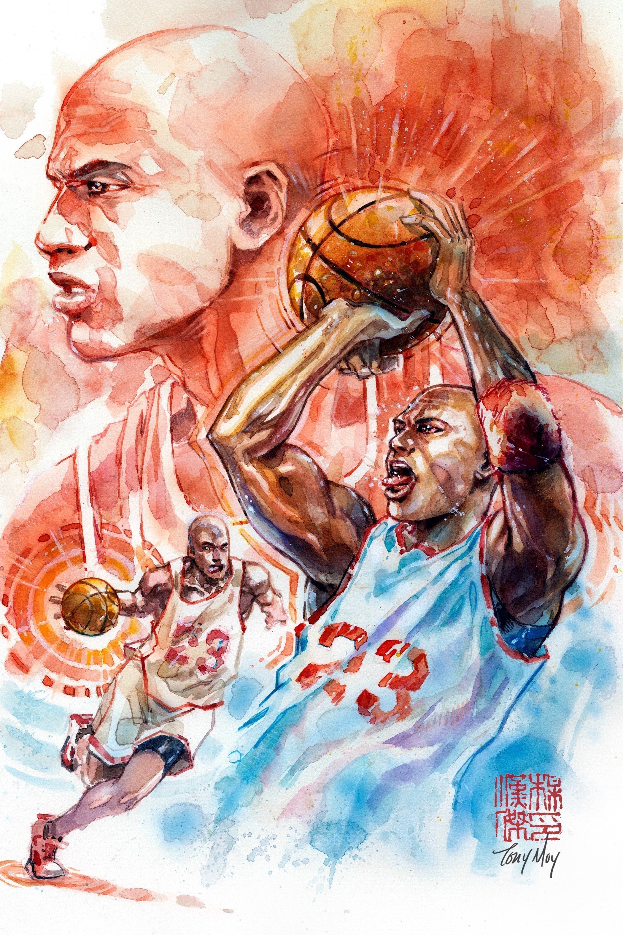 [METAL] FAME MICHAEL JORDAN UNKNOWN COMICS TONY MOY EXCLUSIVE VIRGIN VAR ONLY 23 MADE Main image