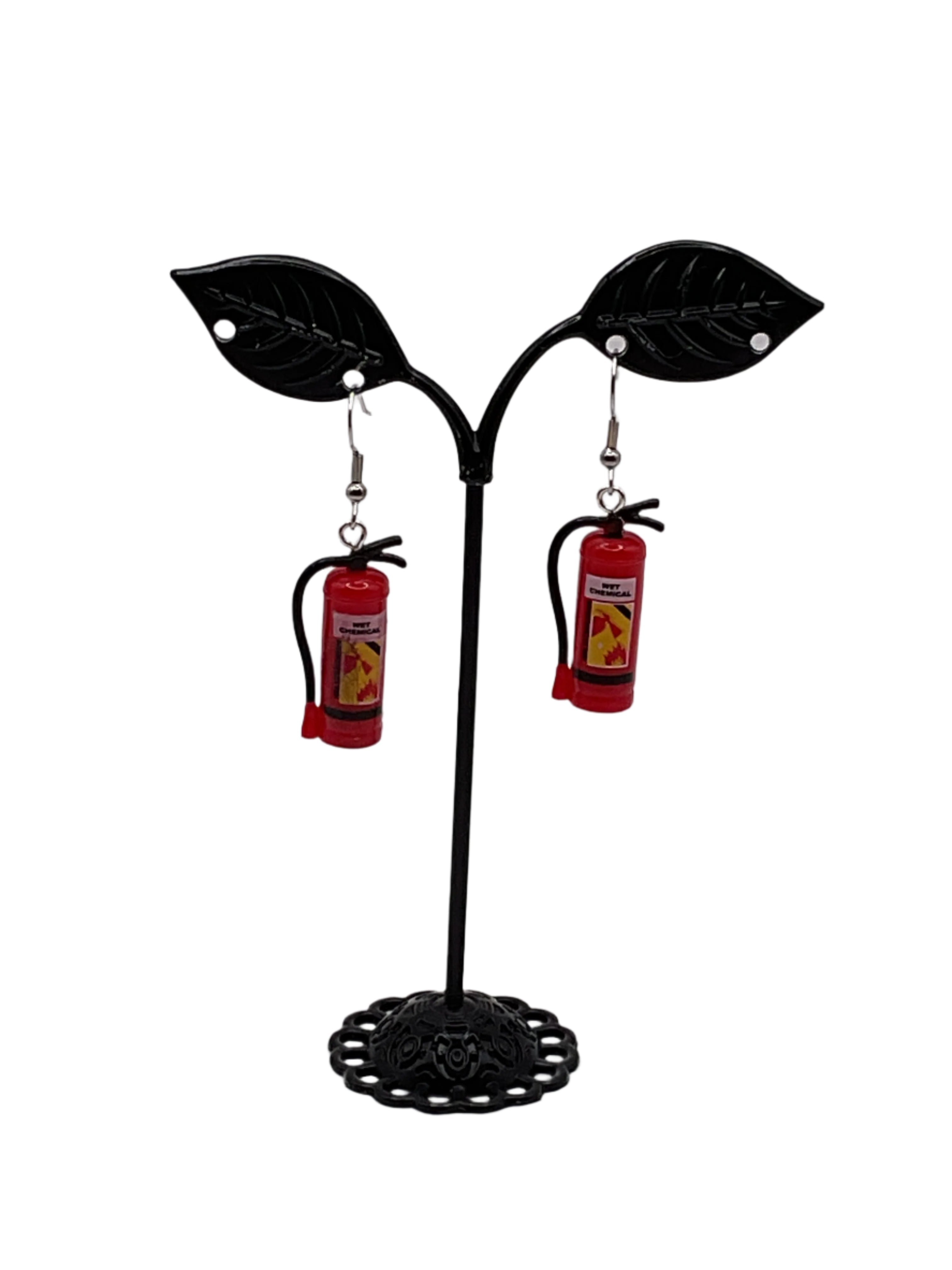 Fire Extinguisher Earrings