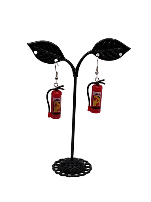 Fire Extinguisher Earrings