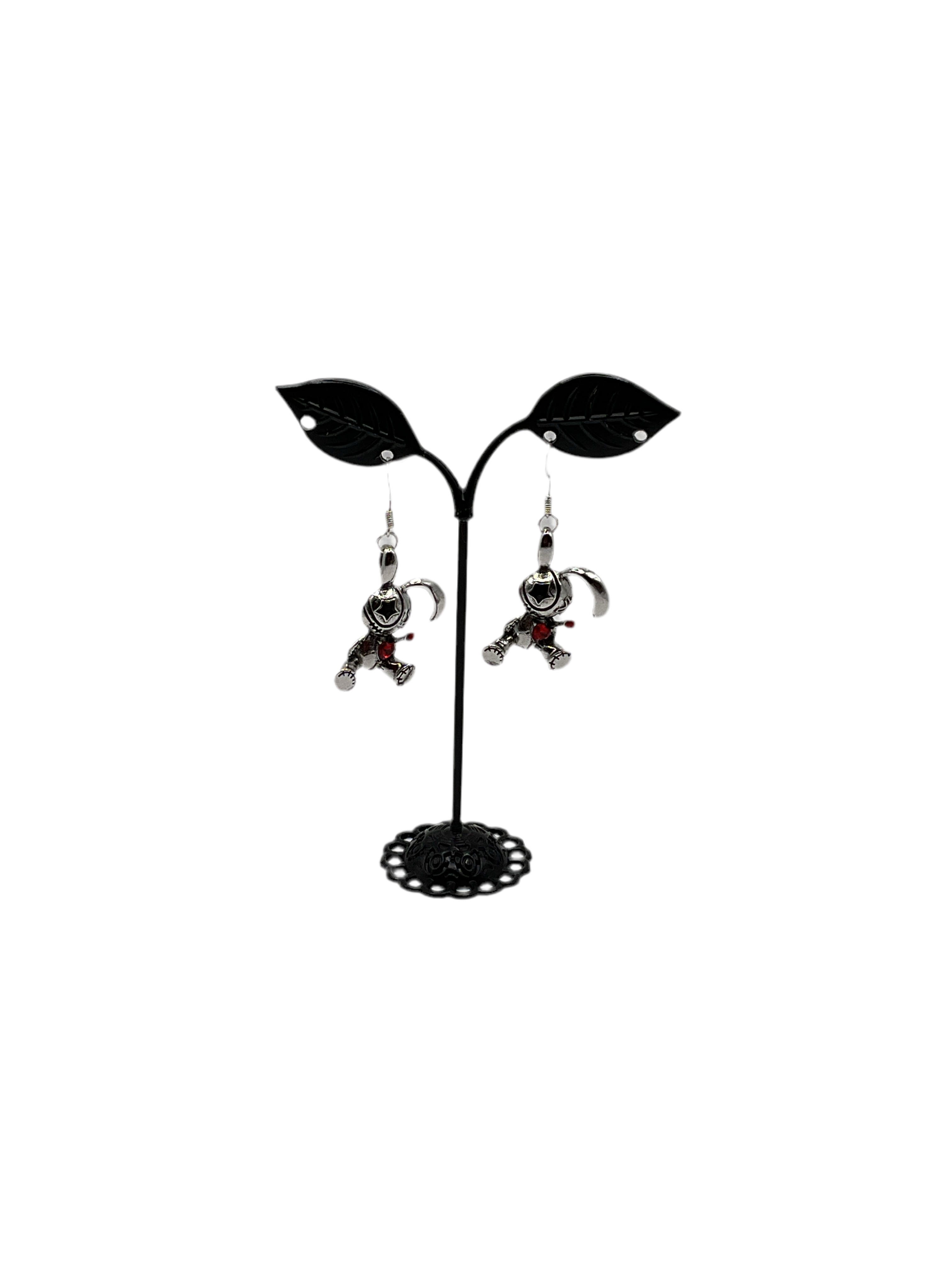 Rabbit voodoo doll earrings