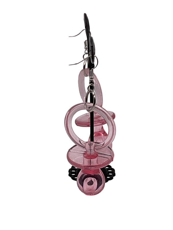 Pink Pacifier Earrings