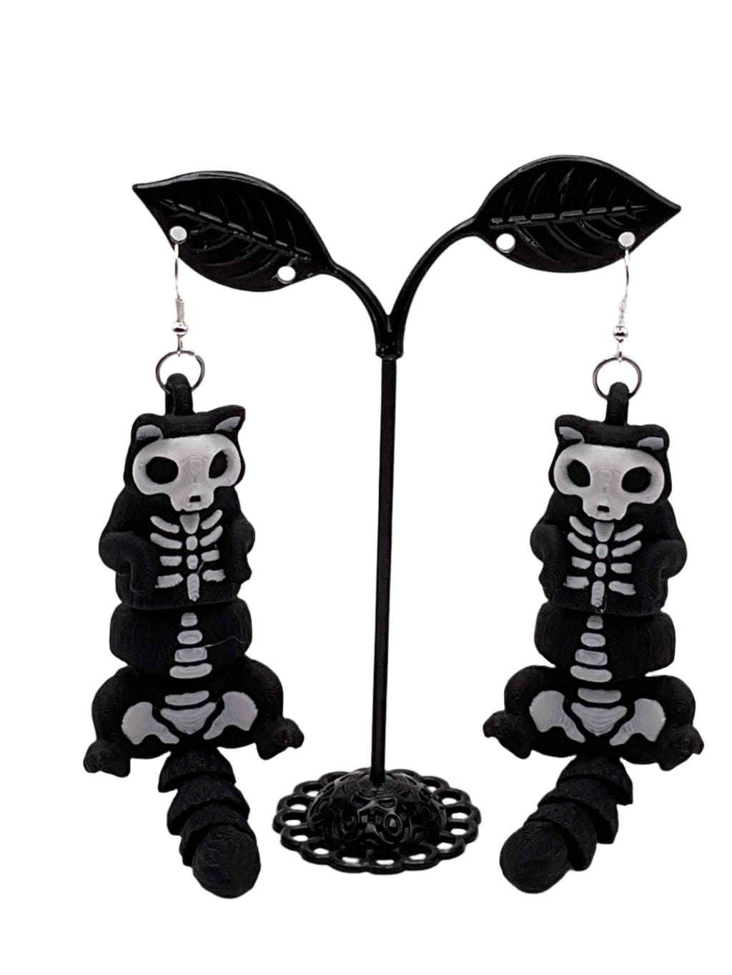 Raccoon Skeleton Earrings