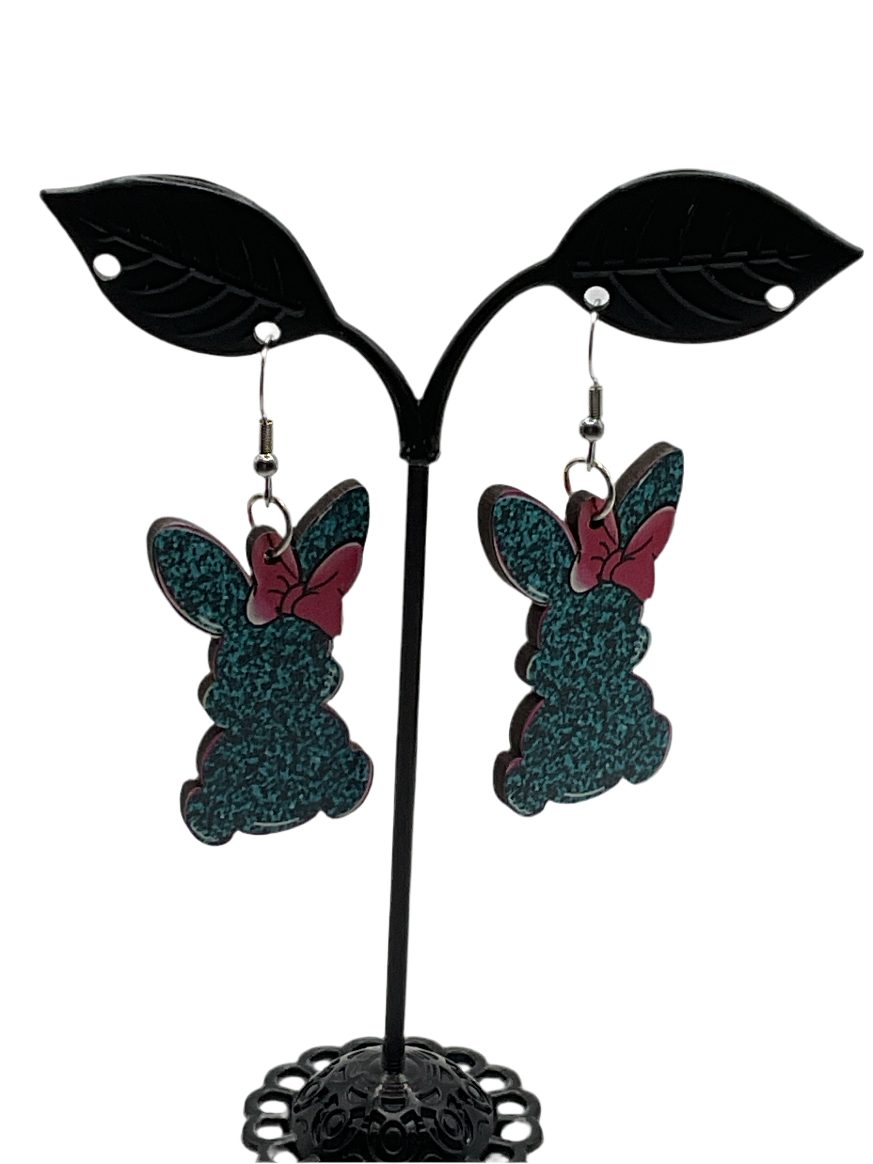 Blue bunny earrings Main image