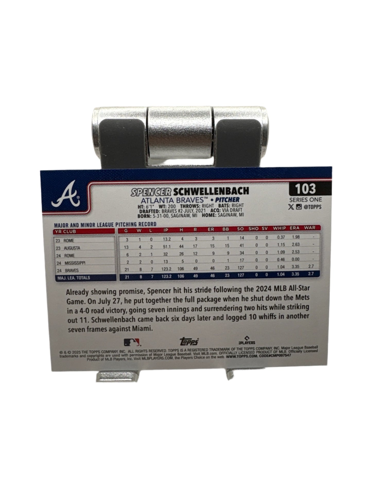 Topps Spencer Schwellenbach