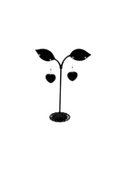 Black heart earrings