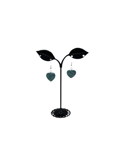 Turquoise heart earrings