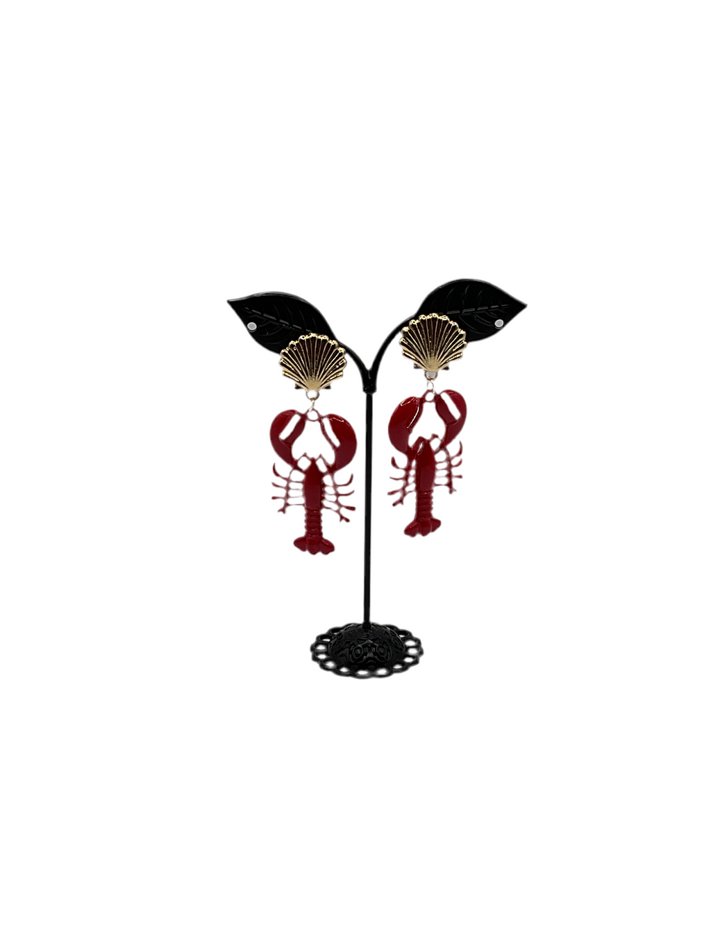 Seashell and Lobster Earrings