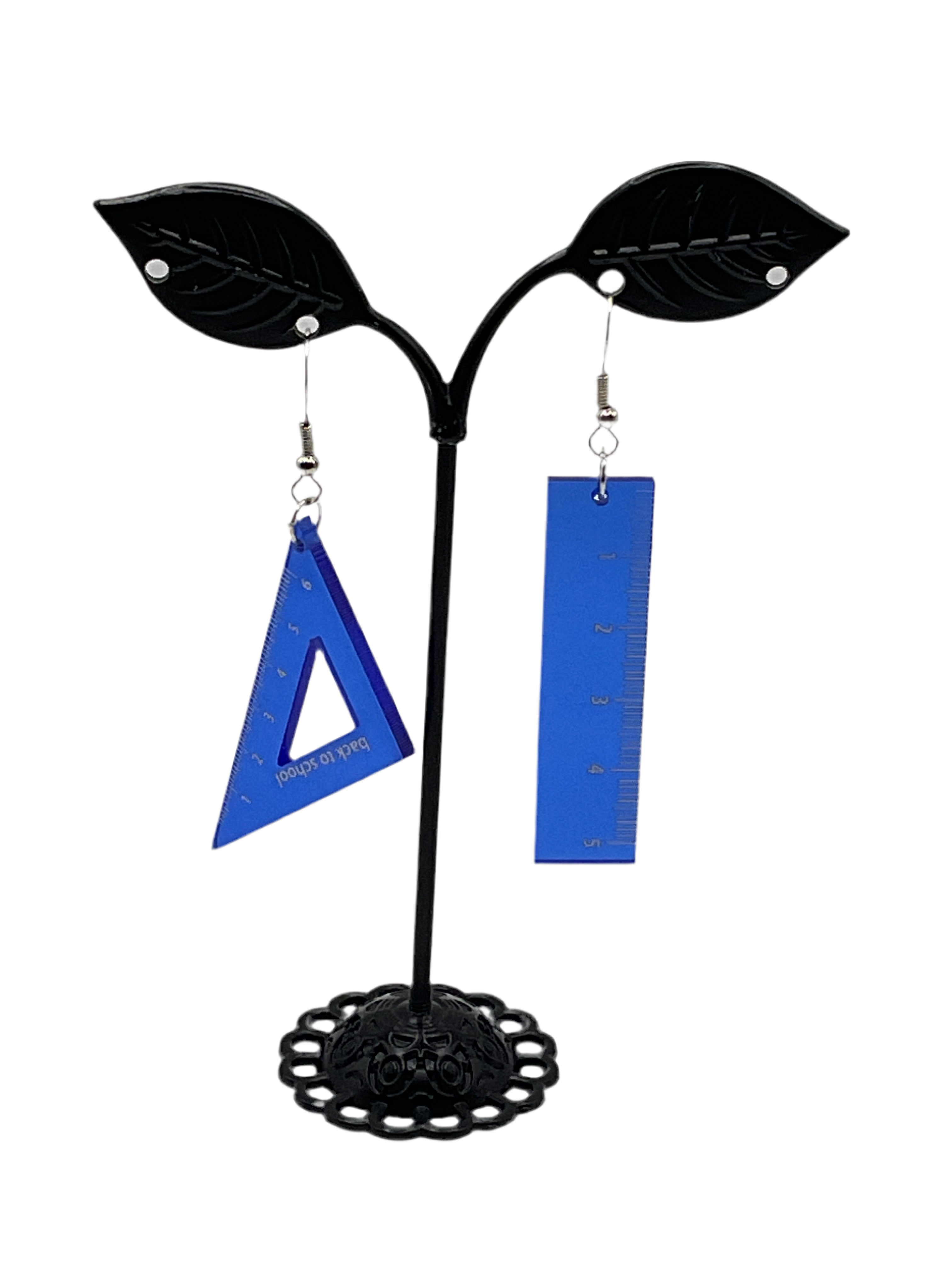 Trigon and ruler earrings Main image