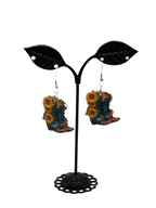 Boots And Sunflower Earrings