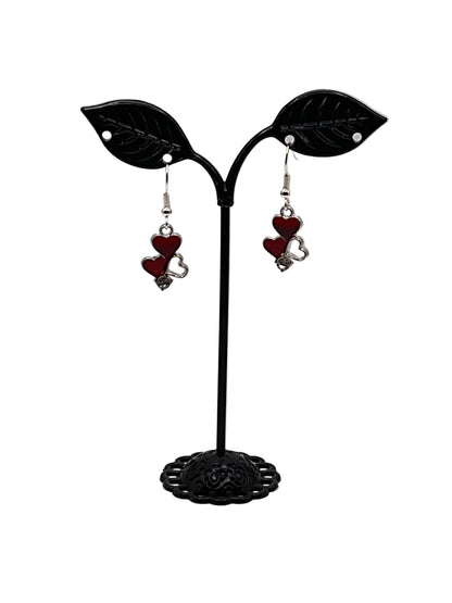Triple Heart Earrings
