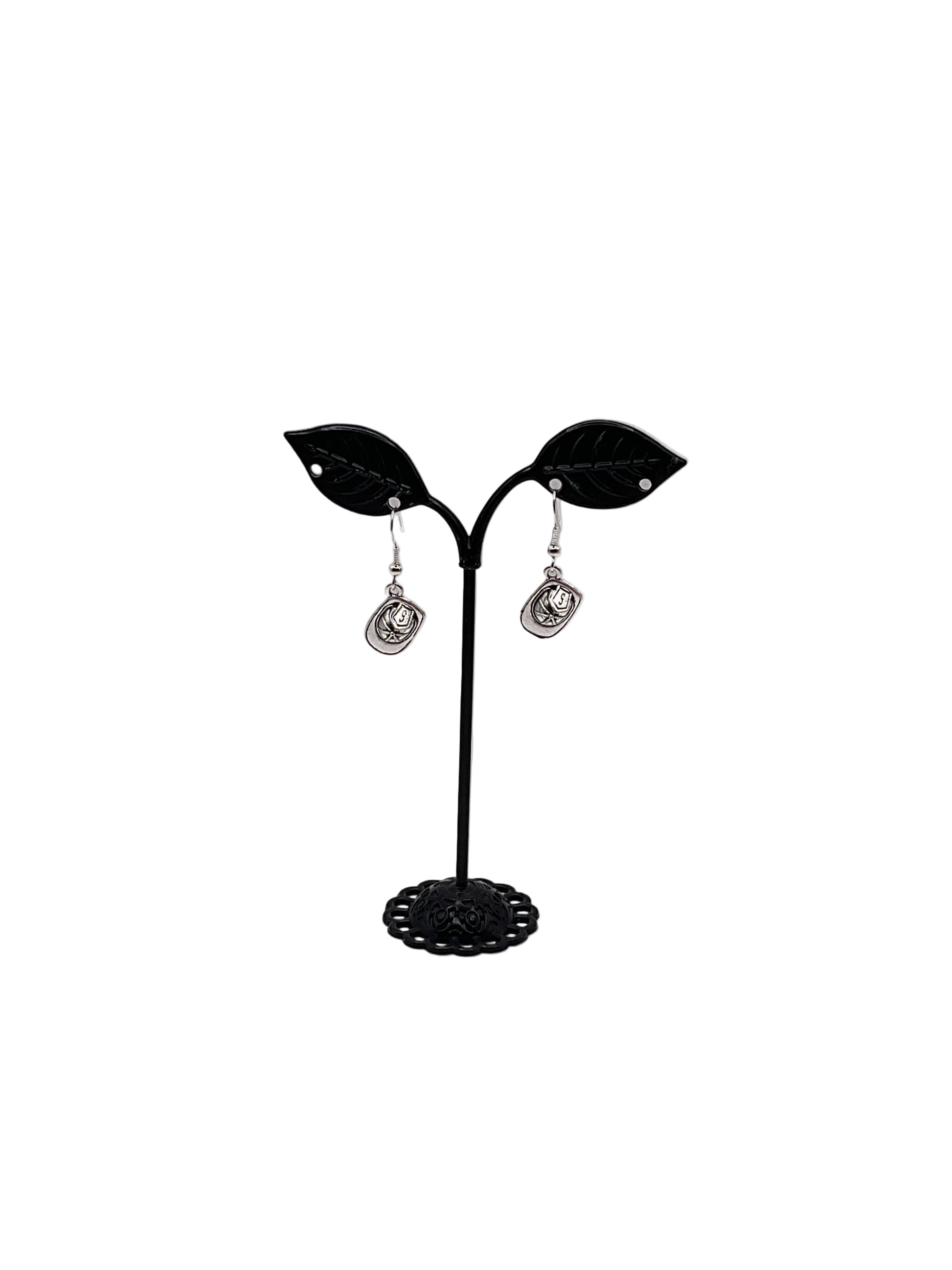 Fireman helmet earrings