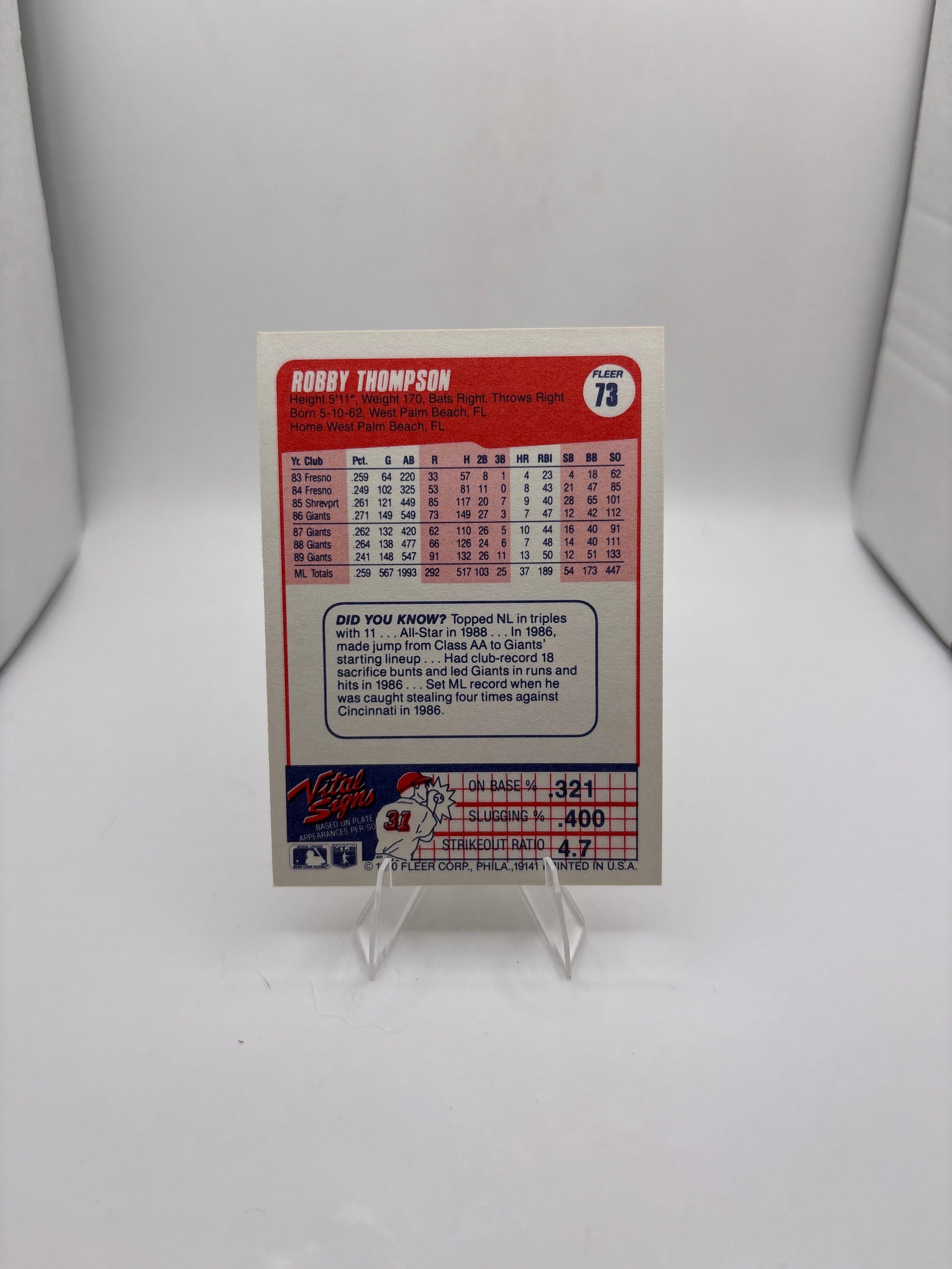 Fleer Robby Thompson
