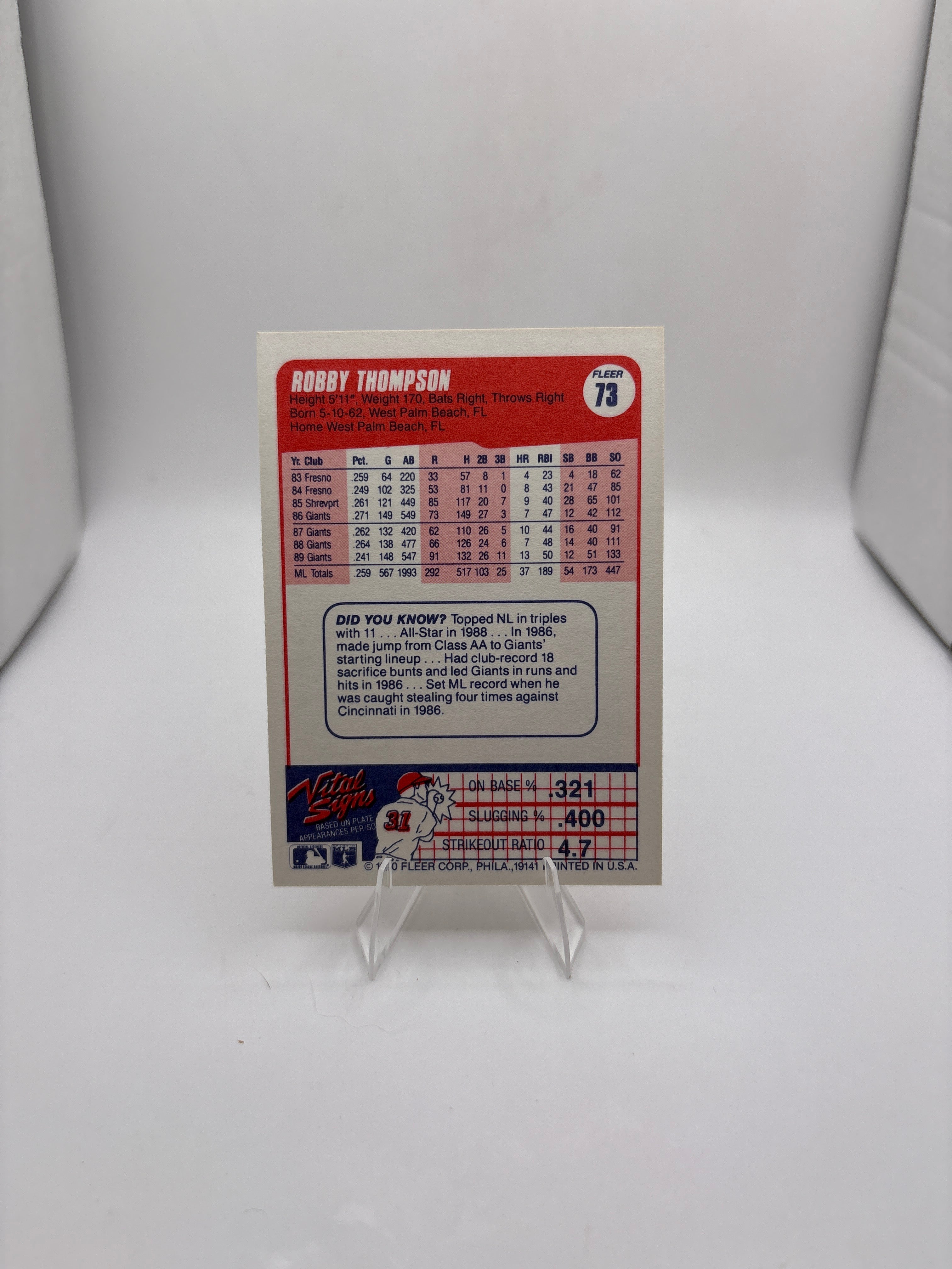 Fleer Robby Thompson