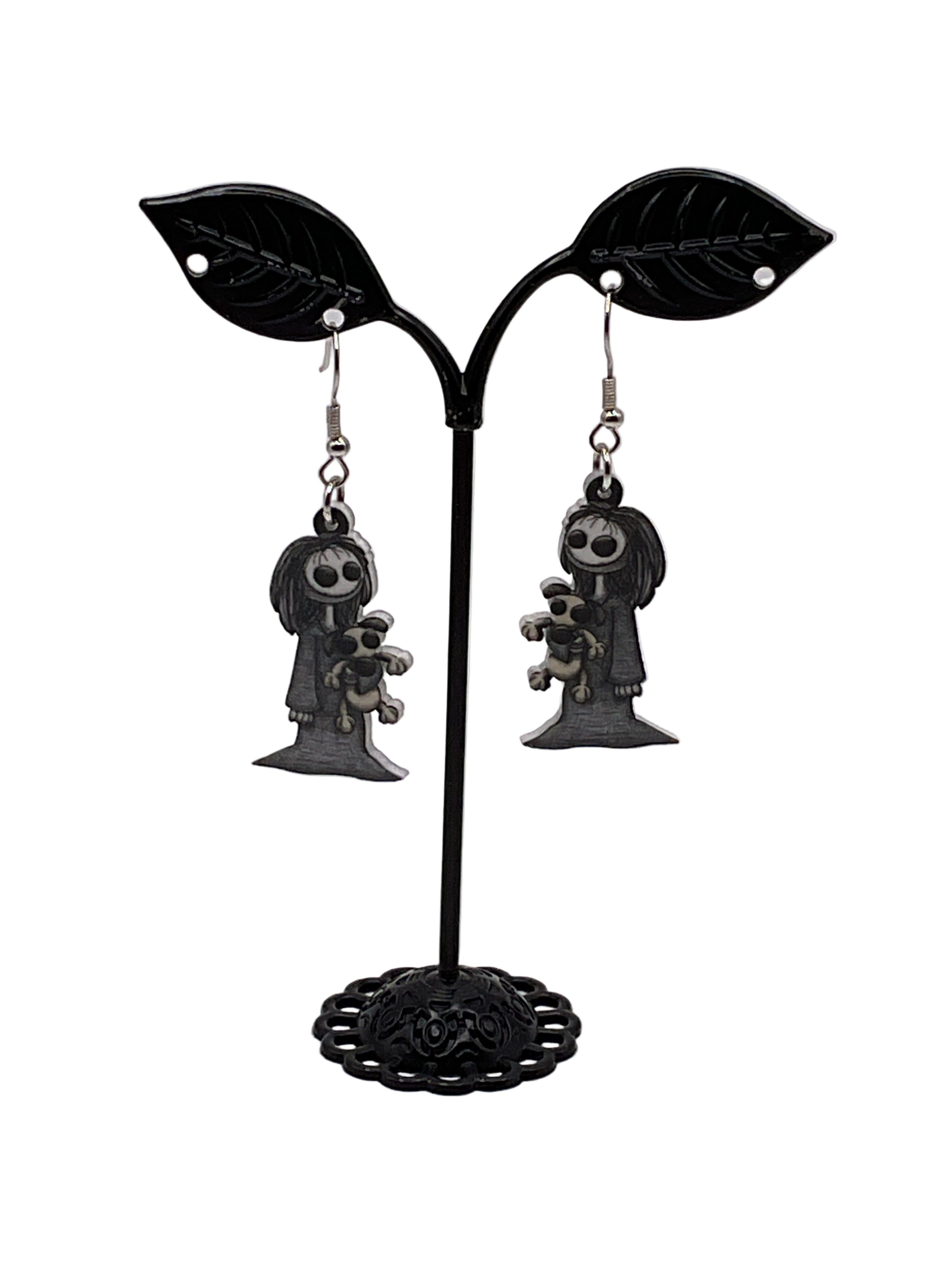 skeleton girl earrings Main image