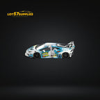 Flame Lamborghini Huracan GT LP610 LB Blue White Rabbit Luminous 1:64 - Collectors World Toys