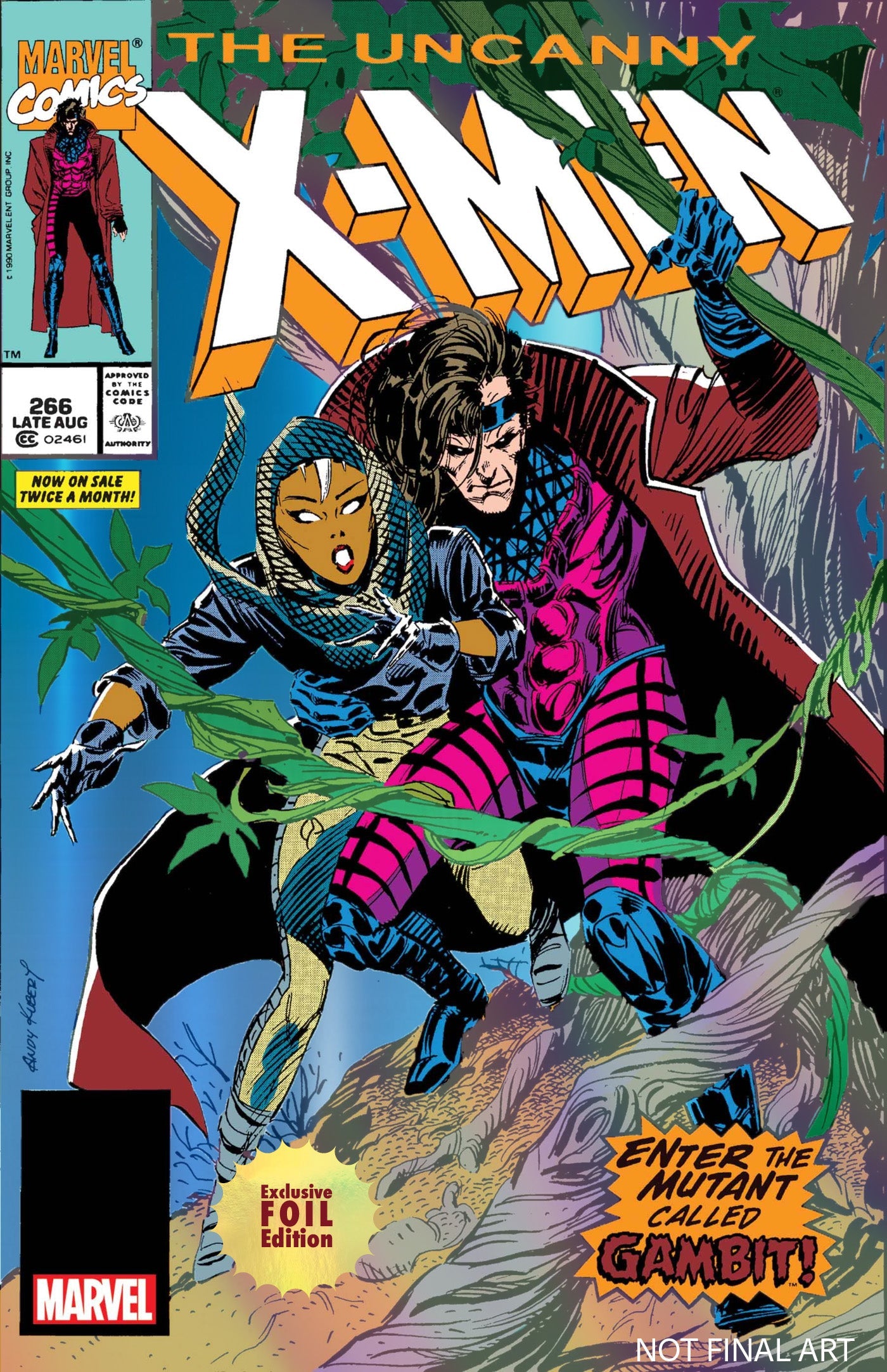 [Double Signed by Alison Sealy-Smith | Aj LoCasio] [Foil] Uncanny X-Men #266 Unknown Comics Exclusive Facsimile Edition Var [IN STOCK] - Collectors World Toys