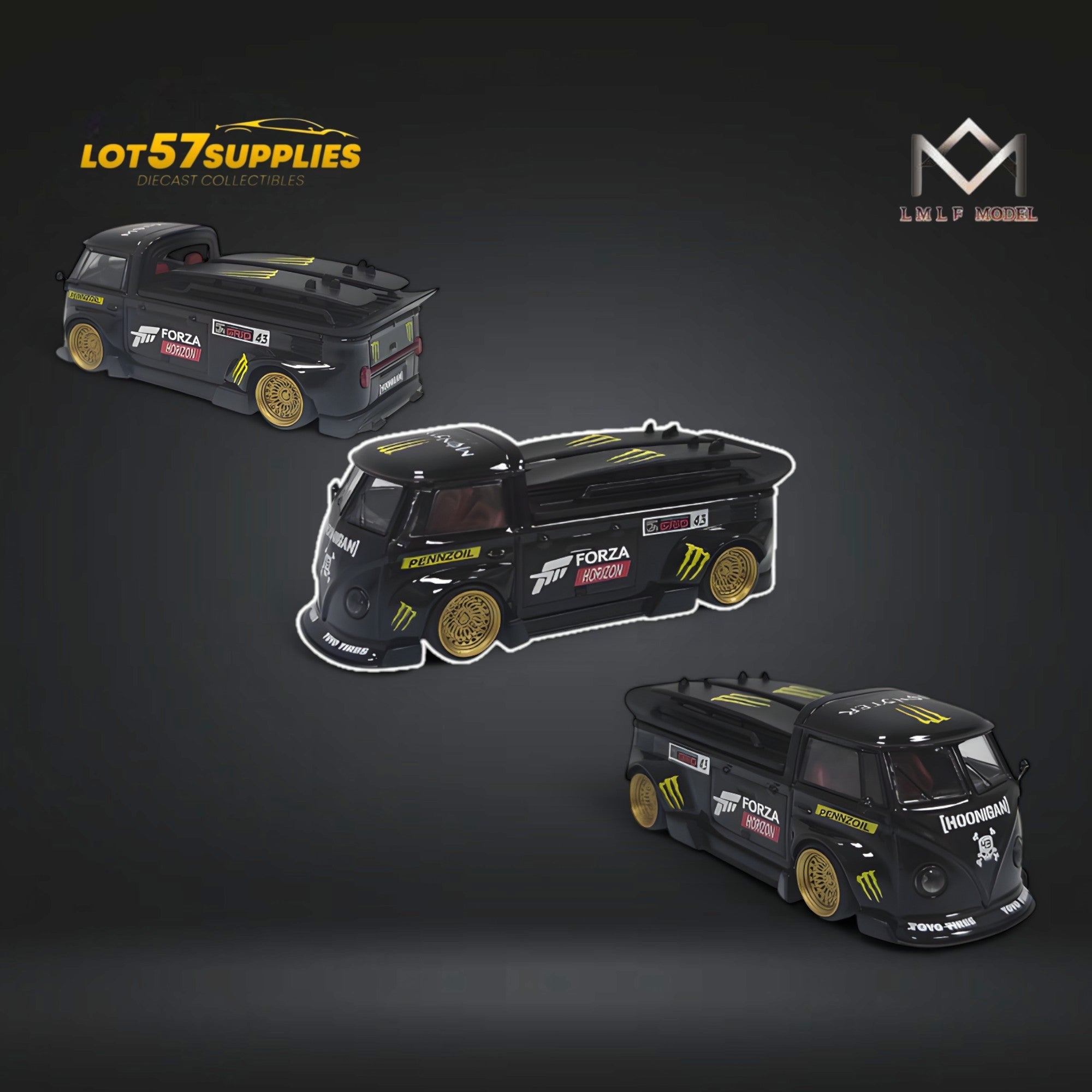 LMLF Volkswagen VW T1 Bus Forza Monster Livery 1:64 Main image