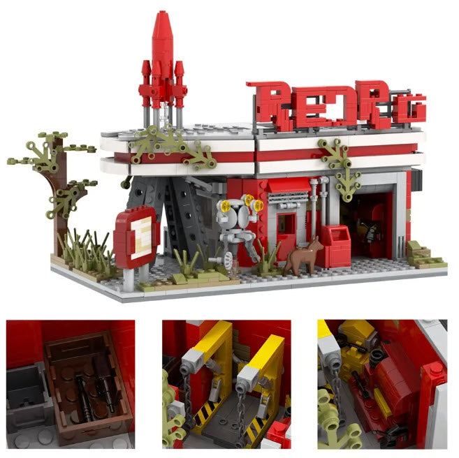 Fallout Red Rocket Truck Stop – MOC-1572 Post-Apocalyptic Set - Collectors World Toys