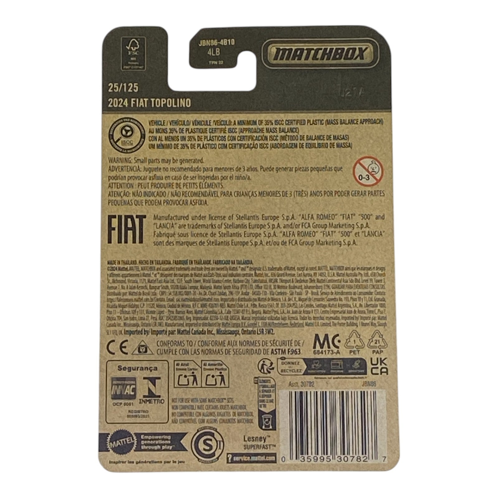 Matchbox 2024 Fiat Topolino - 2025 Matchbox Series 25/125