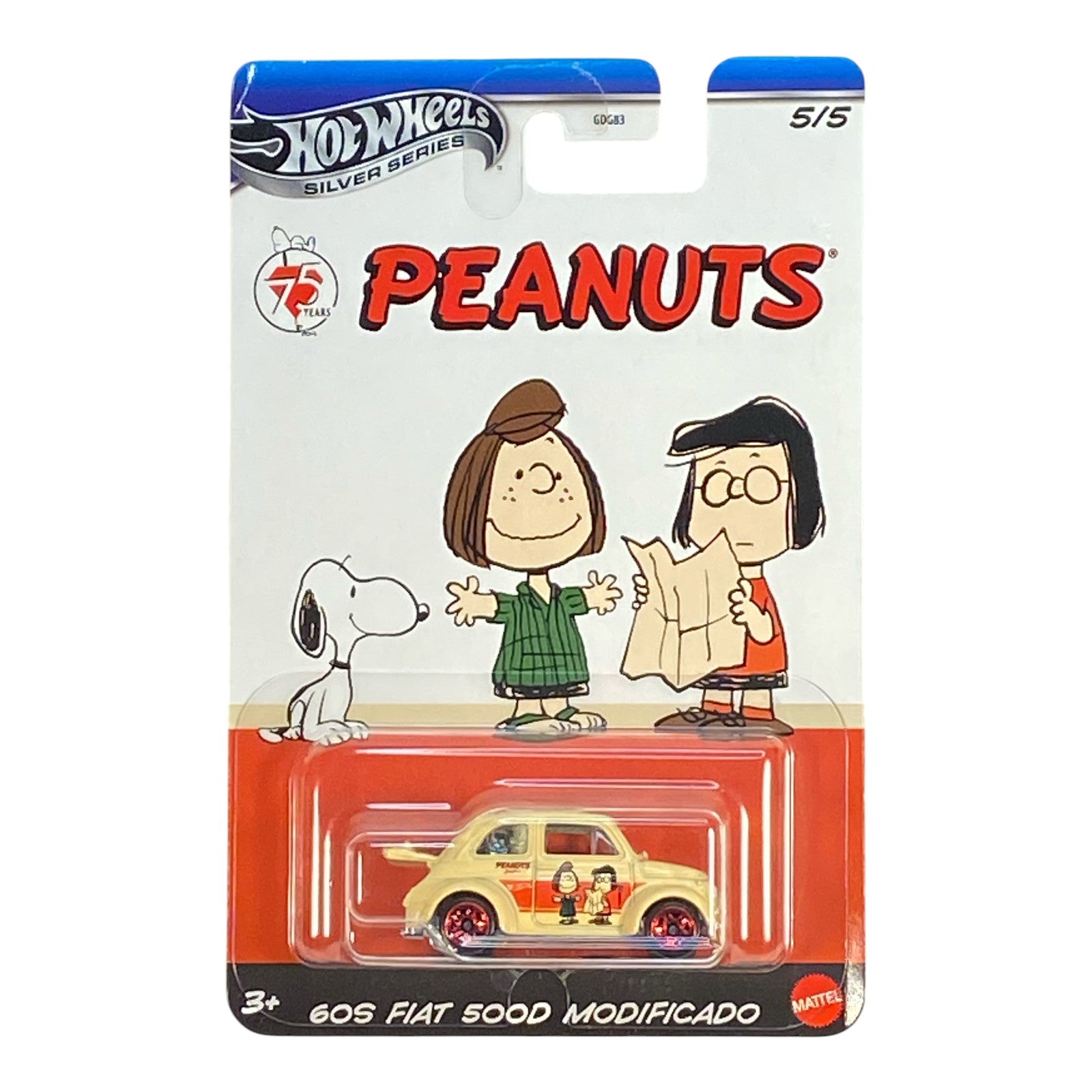 Hot Wheels 60's Fiat 500D Modificado - Silver Series Peanuts 75 Years 5/5 Main image