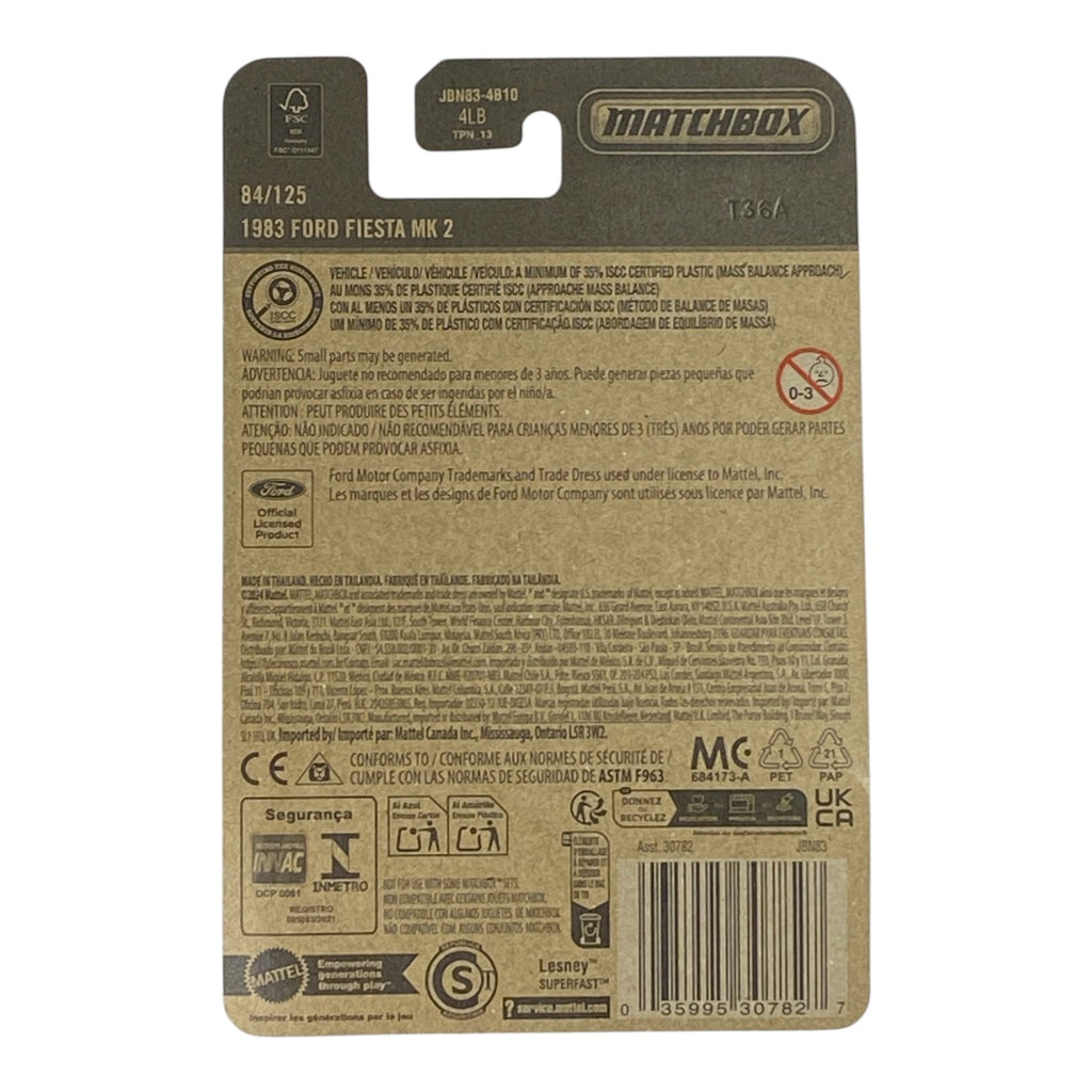 Matchbox 1983 Ford Fiesta MK 2 - 2025 Matchbox Series 84/125 - Collectors World Toys