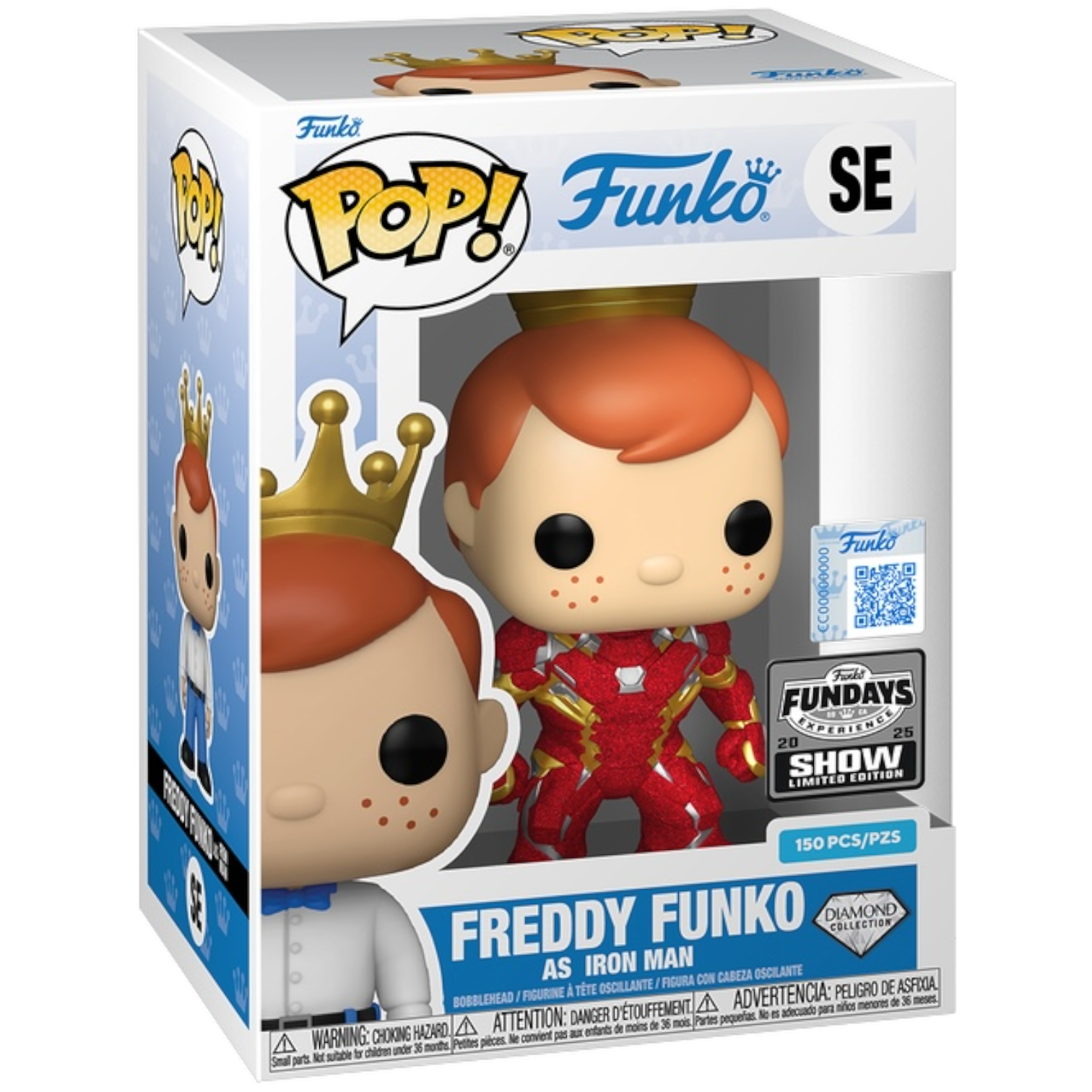Funko Fundays Experience 2025: Pop! Originals MARVEL Freddy Funko as Iron Man (Diamond Glitter) LE150 Main image